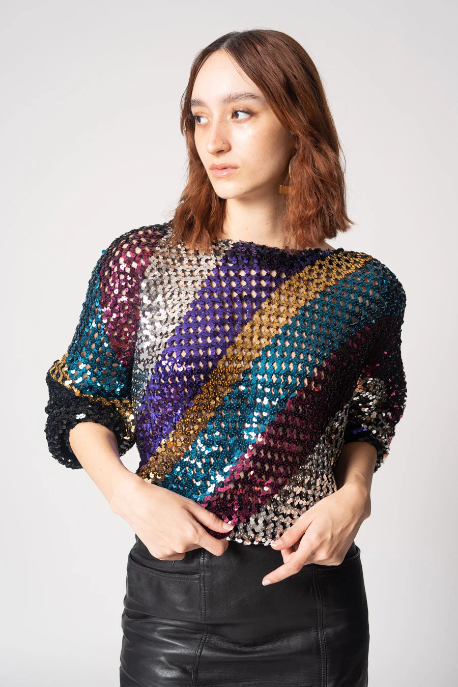 80s Sequin Sweater by Three Flaggs - Image 4