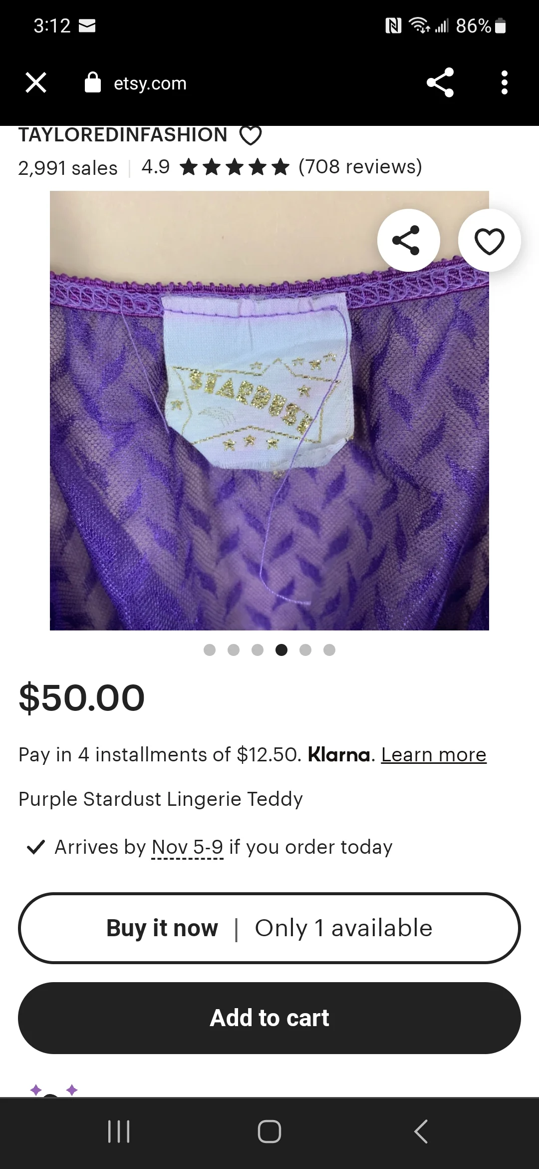 80s Sexy Purple Lace One Piece Teddy Romper By Stardust - Image 4