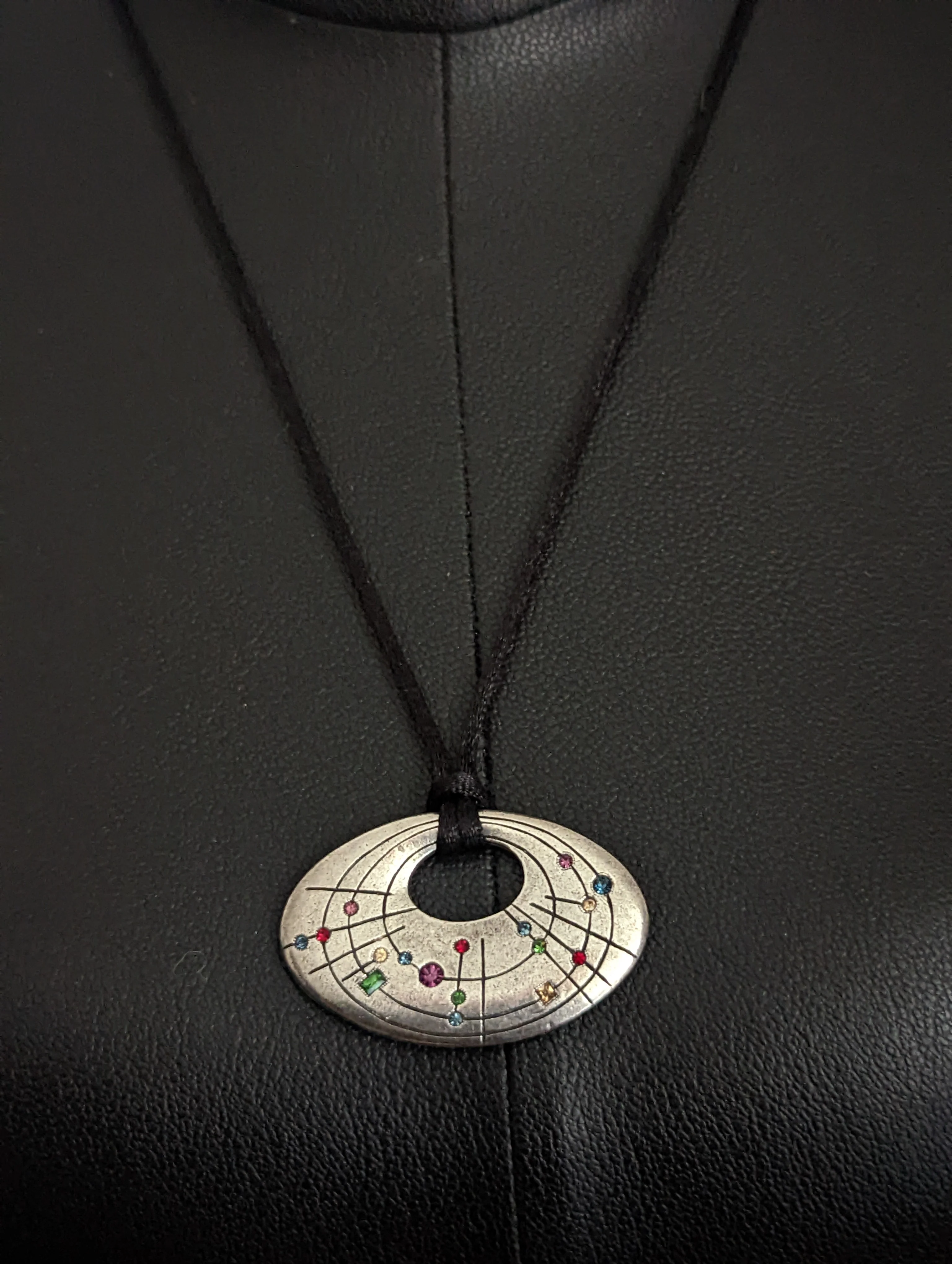 80s Silver Multiple Color Pendant By Patricia Locke - Image 3