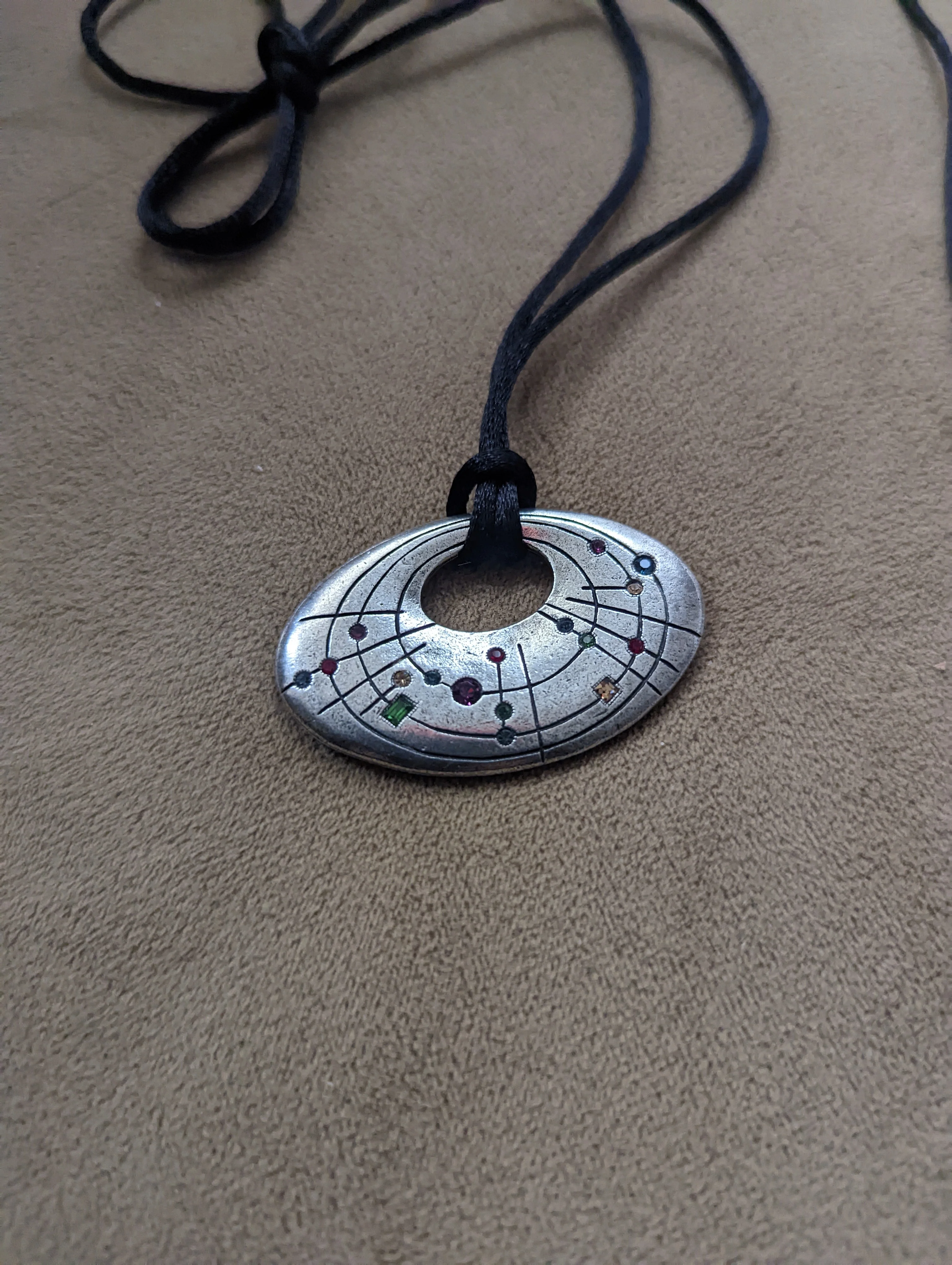 80s Silver Multiple Color Pendant By Patricia Locke - Image 4
