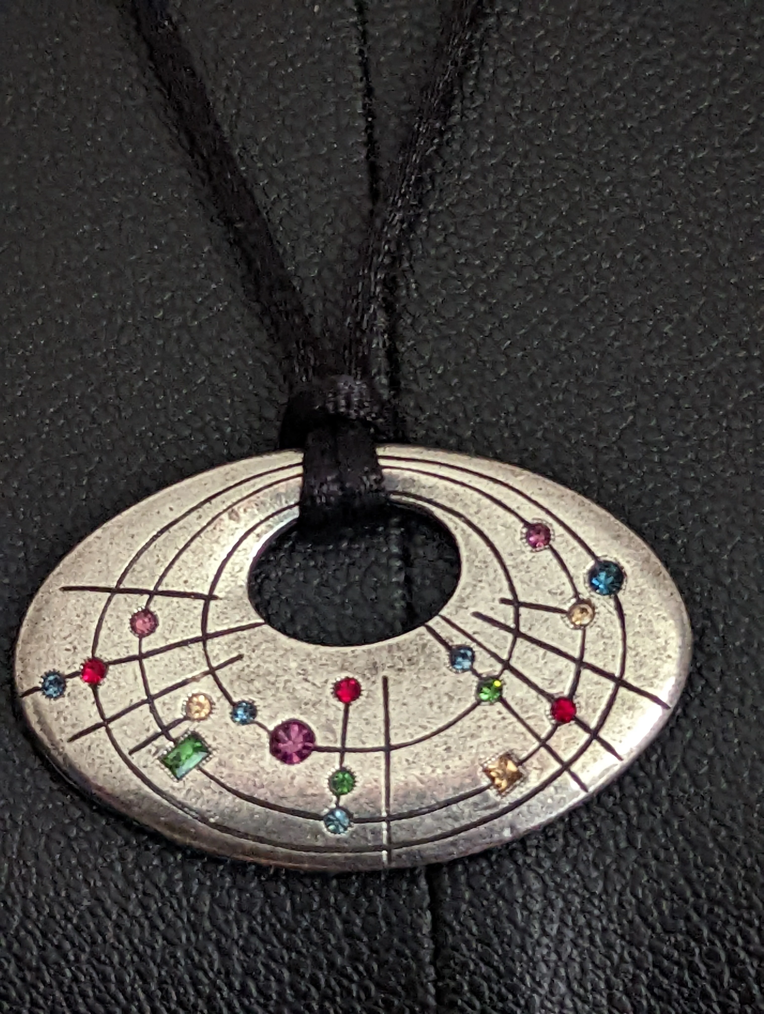 80s Silver Multiple Color Pendant By Patricia Locke - Image 5
