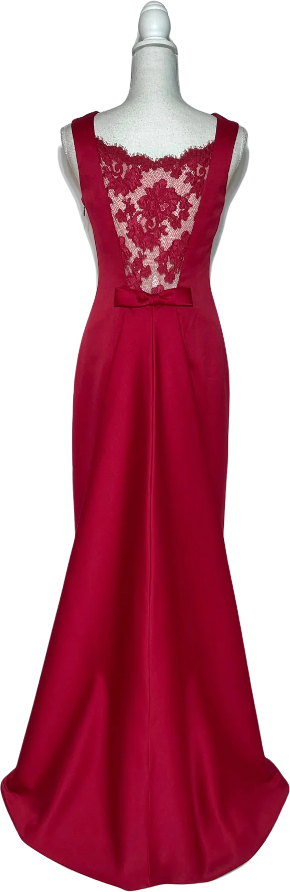 80s Size 6. Sabrina Style Ball Gown With Lace Back by Victor Costa - Image 2