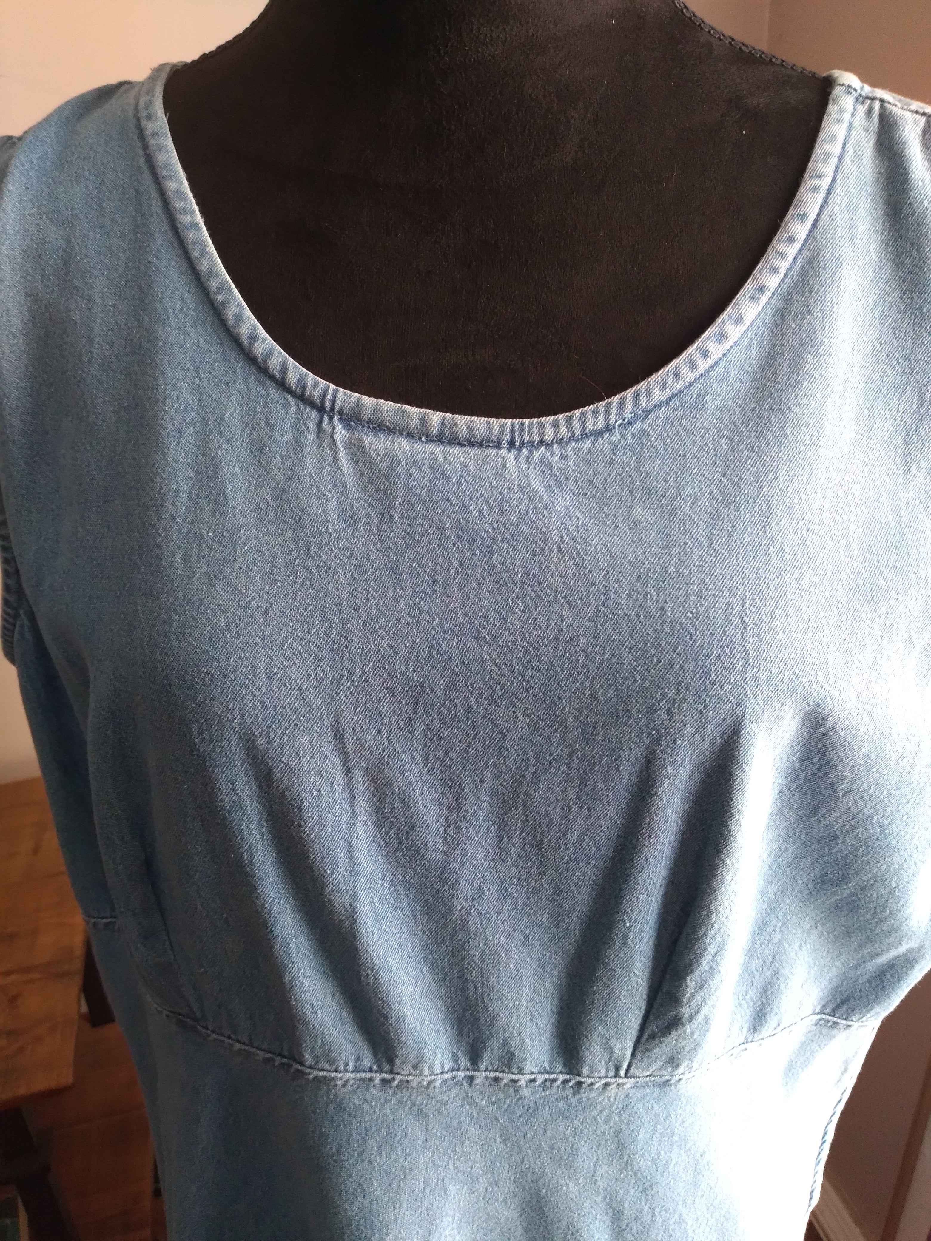80s Sleeveless Denim Maxi Dress By Jennifer Moore - Image 4