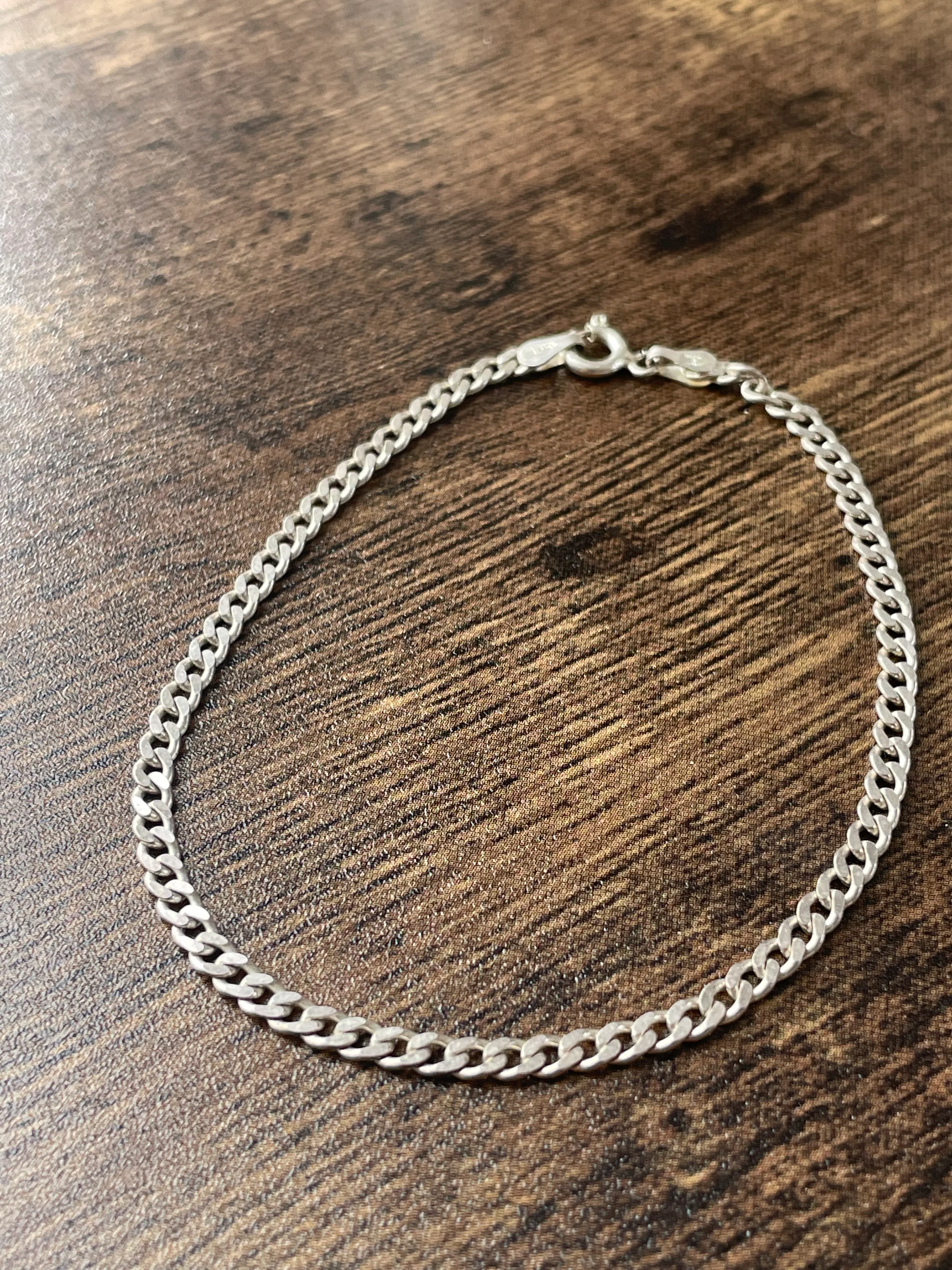 80s Small Cuban Link Sterling Bracelet - Image 2
