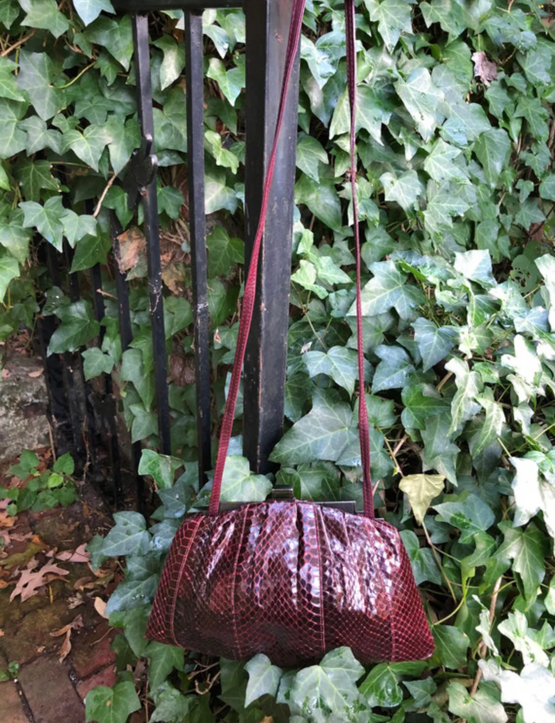 80s Snakeskin Clutch - Image 3