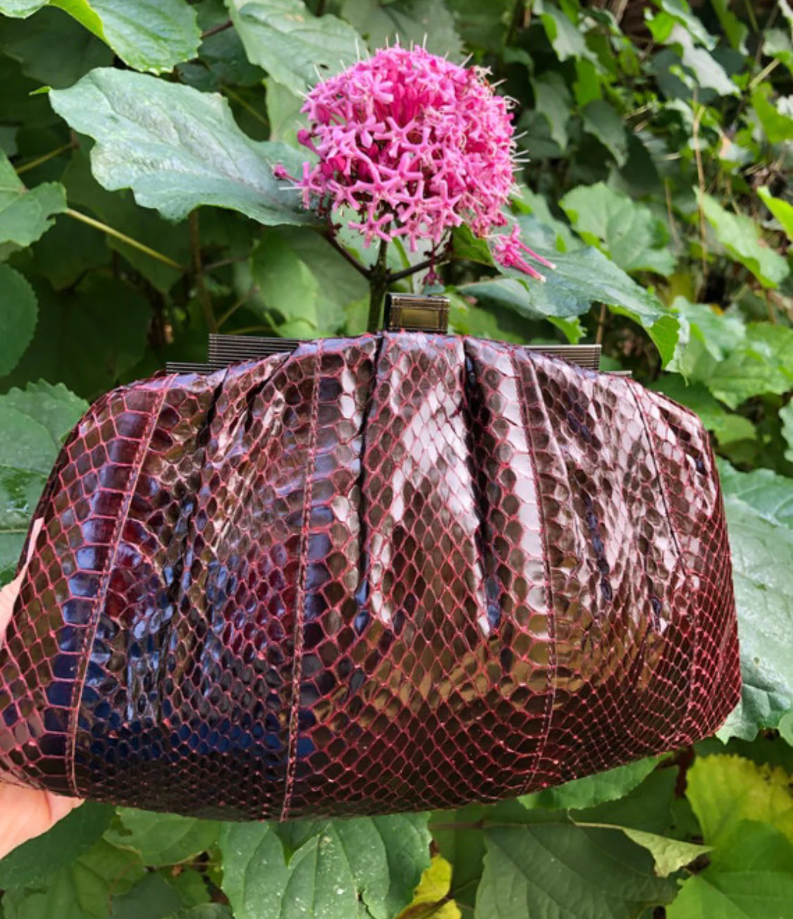 80s Snakeskin Clutch - Image 7
