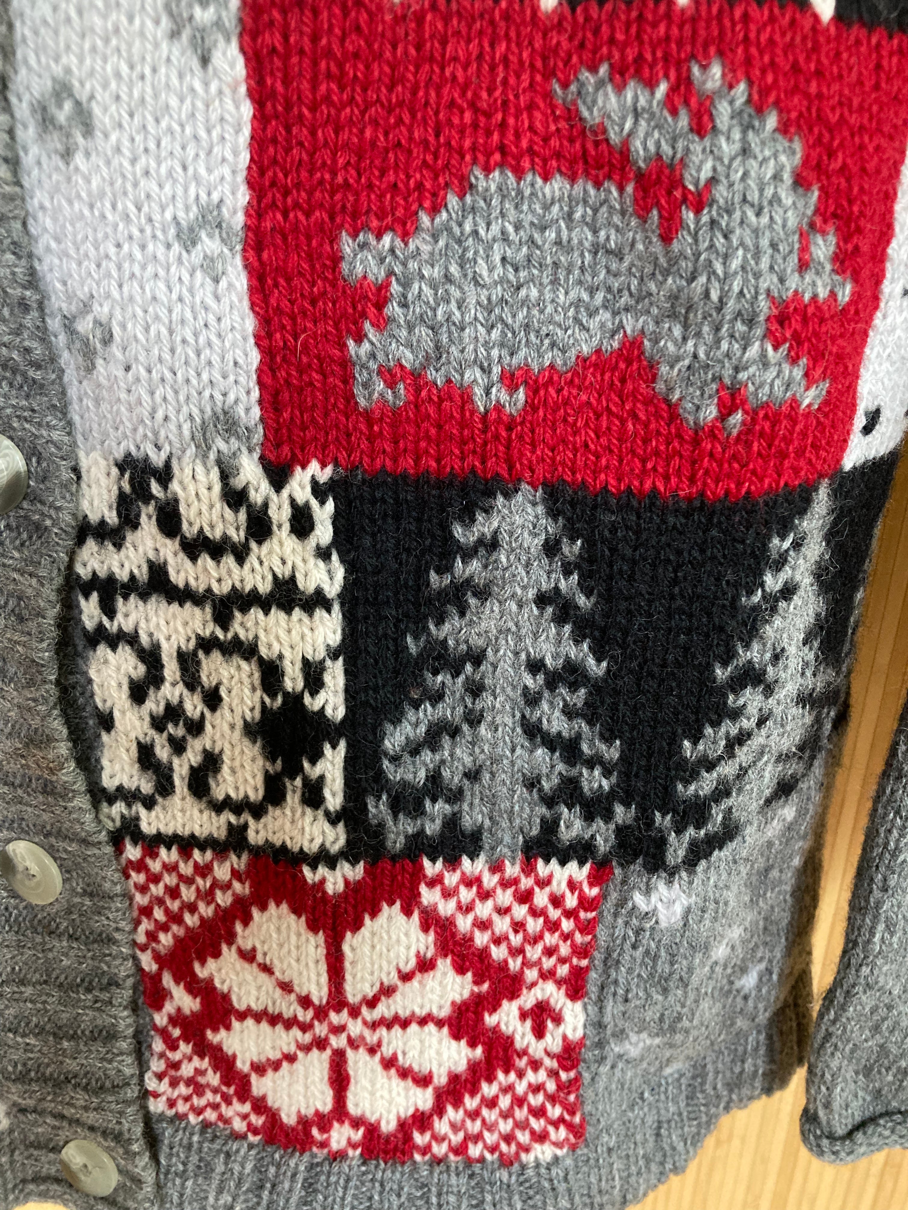 80s Snowflake And Bunny Cardigan By Eddie Bauer - Image 3