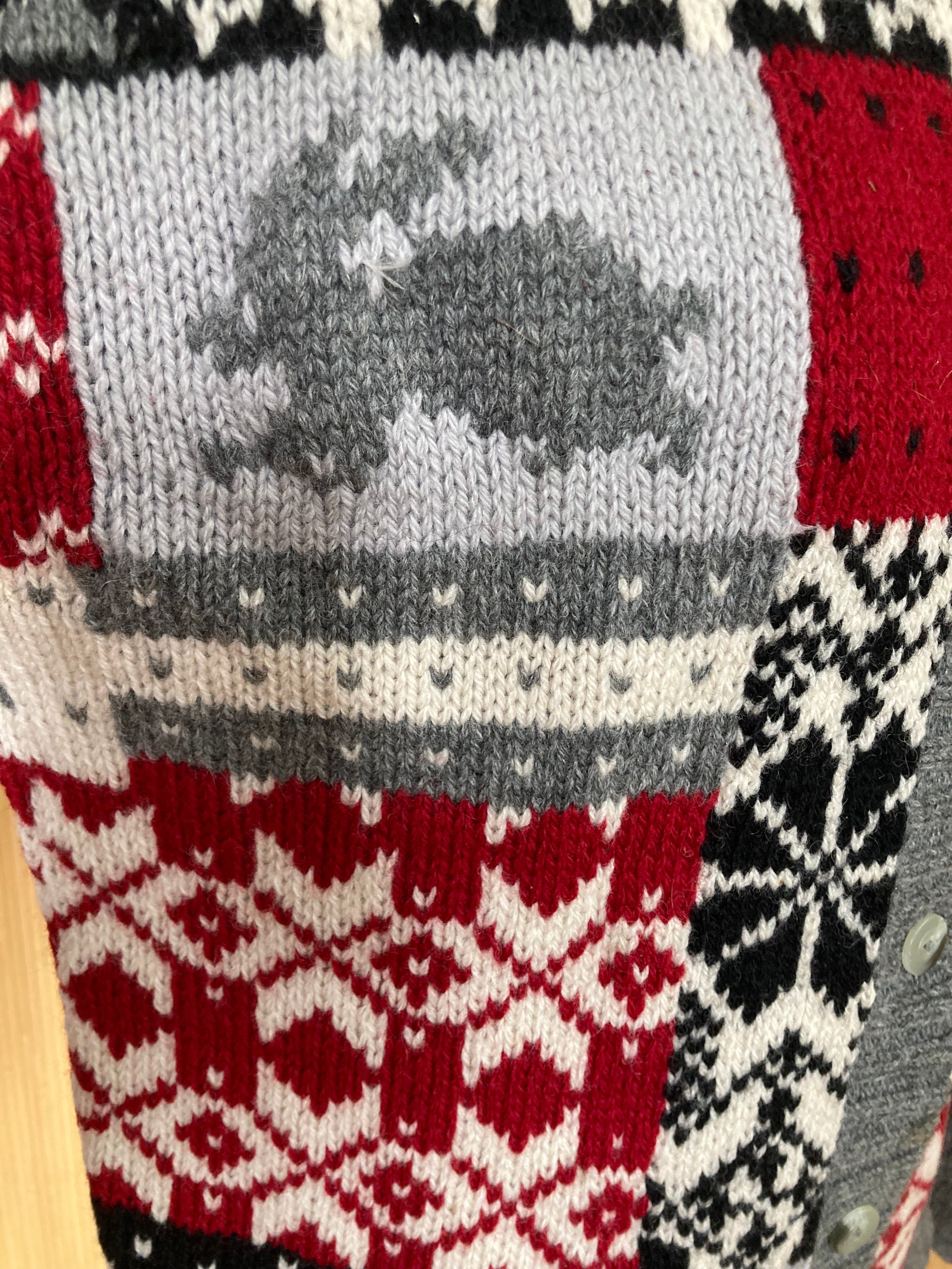 80s Snowflake And Bunny Cardigan By Eddie Bauer - Image 4