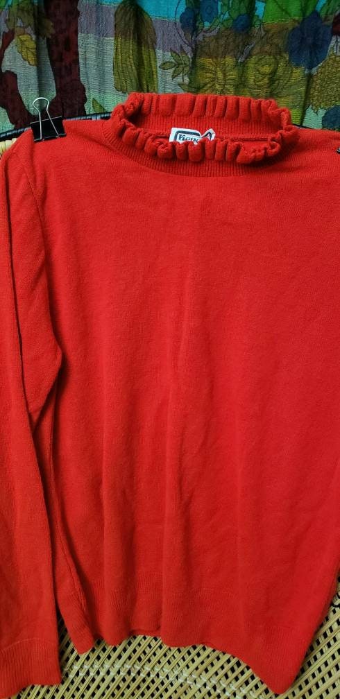 80s Soft Red Sweater Md/lg by Keneth Too - Image 4