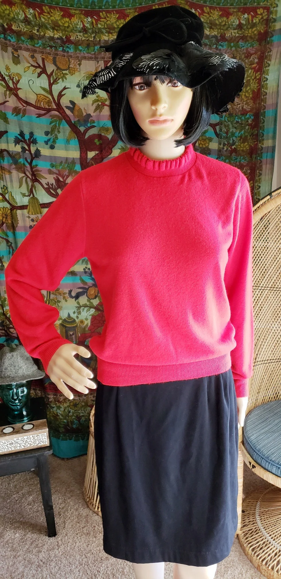 80s Soft Red Sweater Md/lg by Keneth Too - Image 7