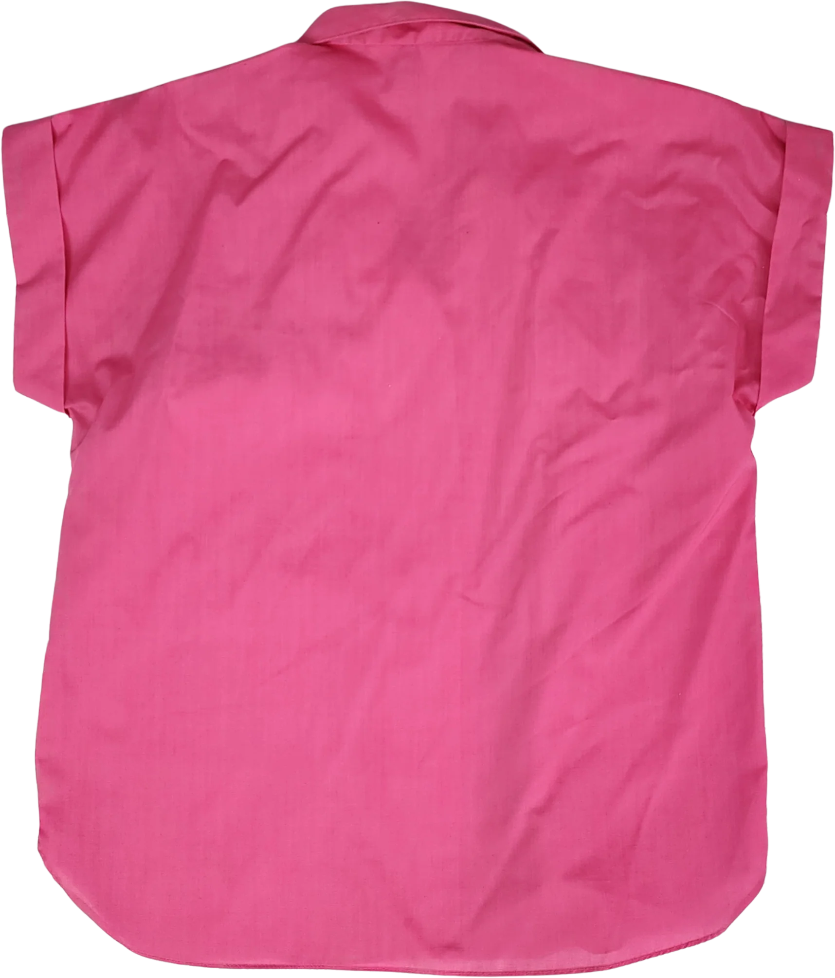 80s Solid Pink Barbiecore Camp Shirt Button Up - Image 2