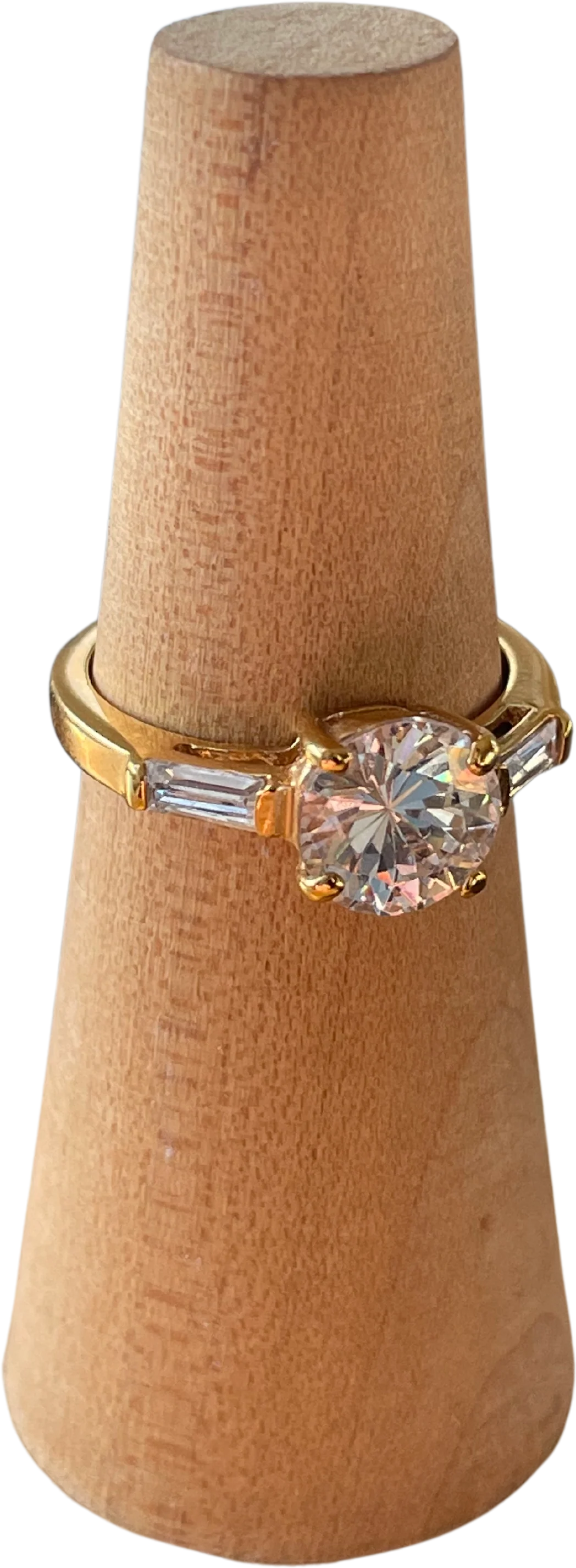 80s Sparkling Cz Cocktail Ring