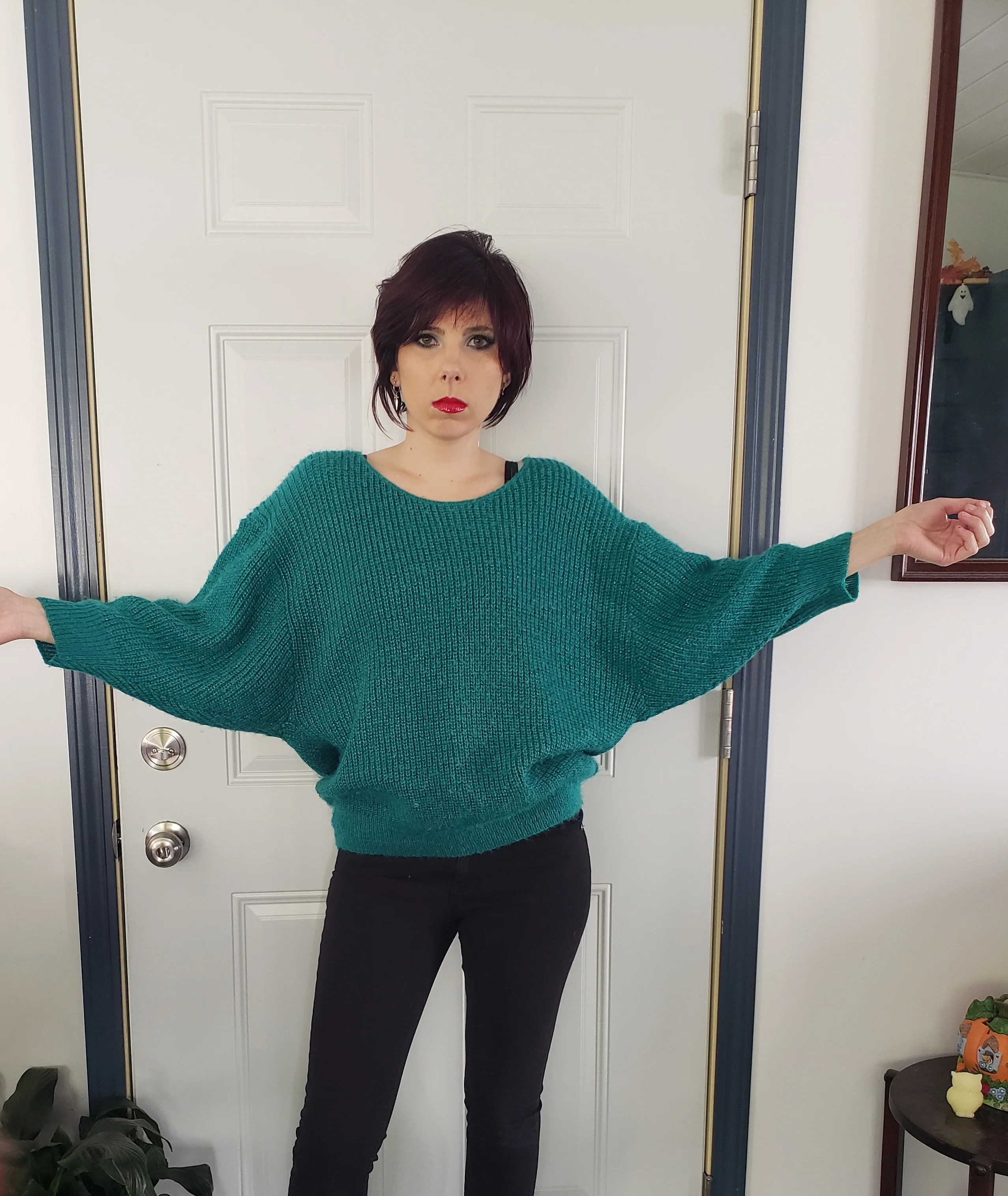 80s Sprakly Green Oversize Sweater By Penguin Isle - Image 5