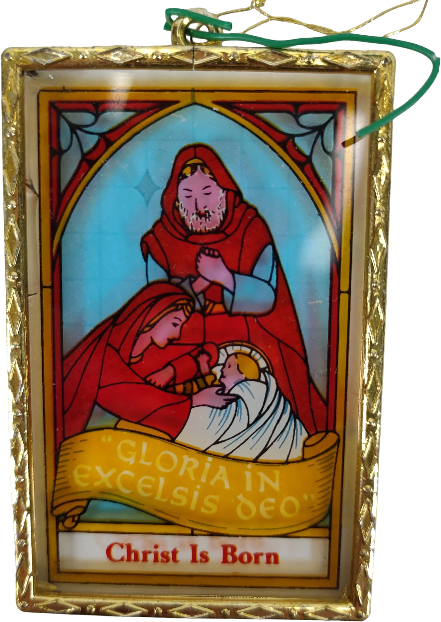 80s Stained Glass Nativity Ornaments 3 Three Wisemen - Image 2
