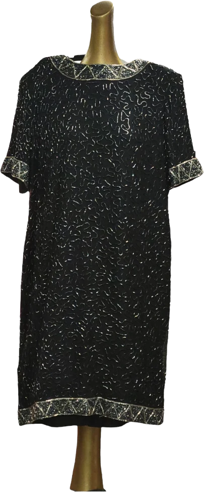 80s Stenay Fully Beaded Cocktail Dress By Stenay - Image 2