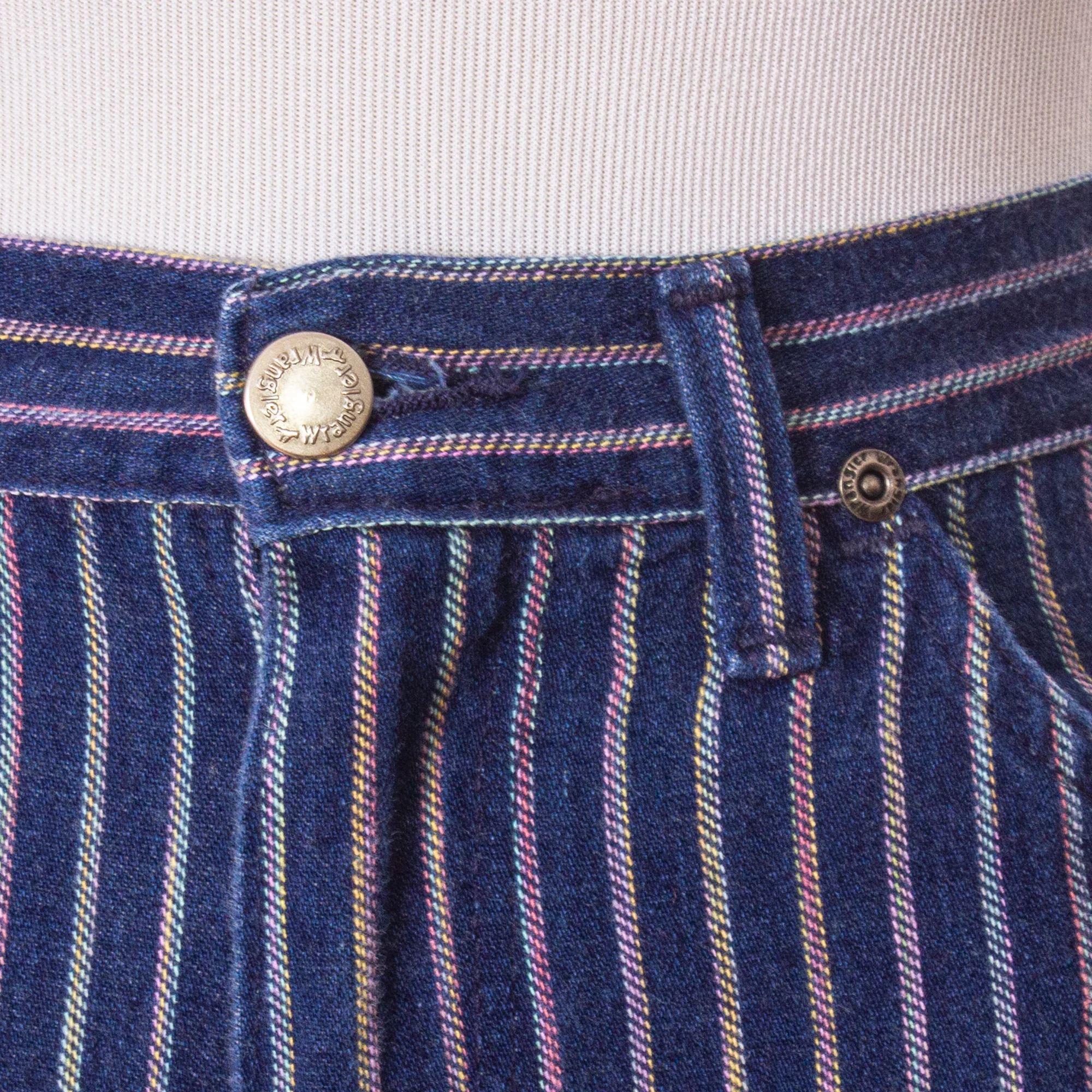 80s Straight-leg Pinstripe High-waisted Jeans By Wrangler - Image 4