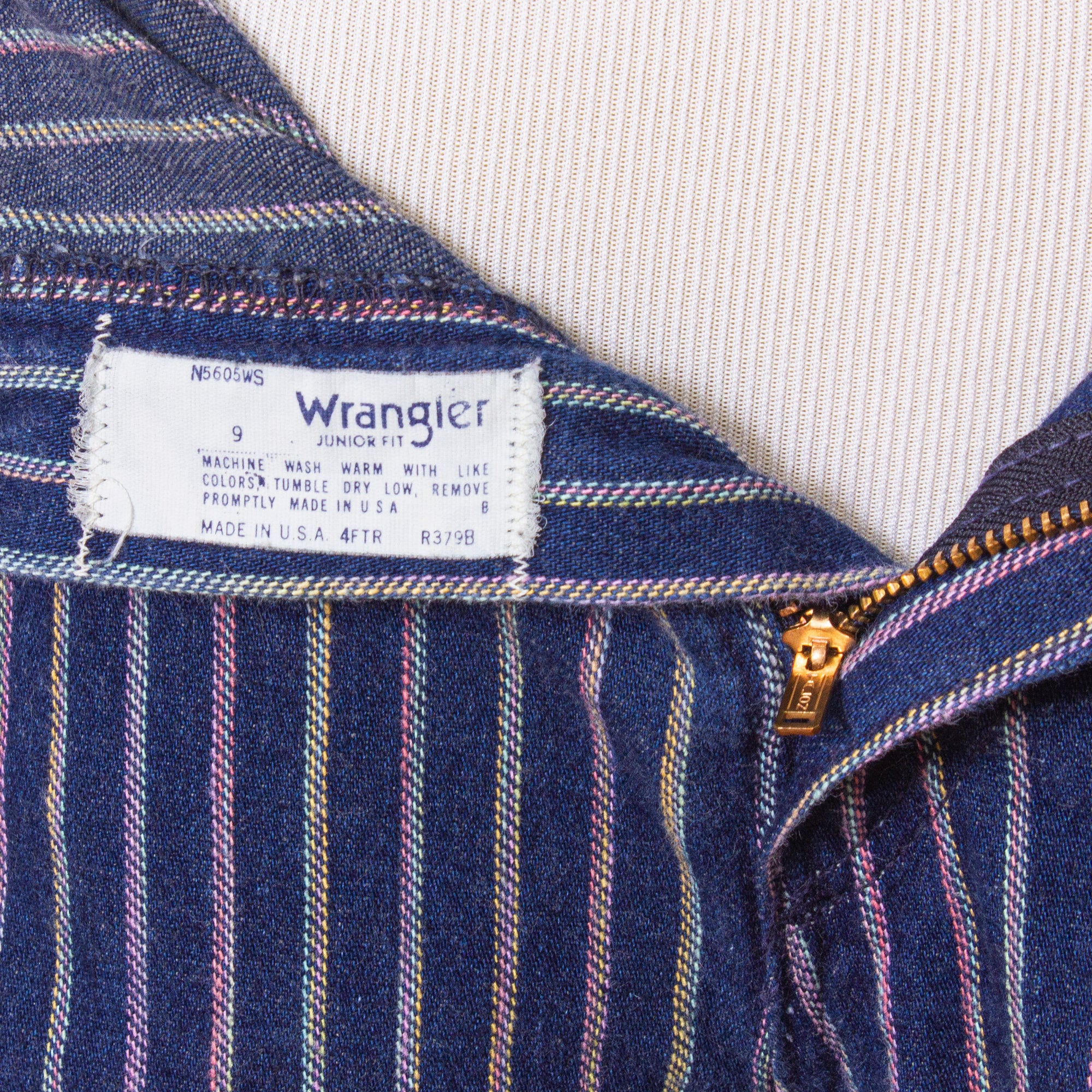 80s Straight-leg Pinstripe High-waisted Jeans By Wrangler - Image 7