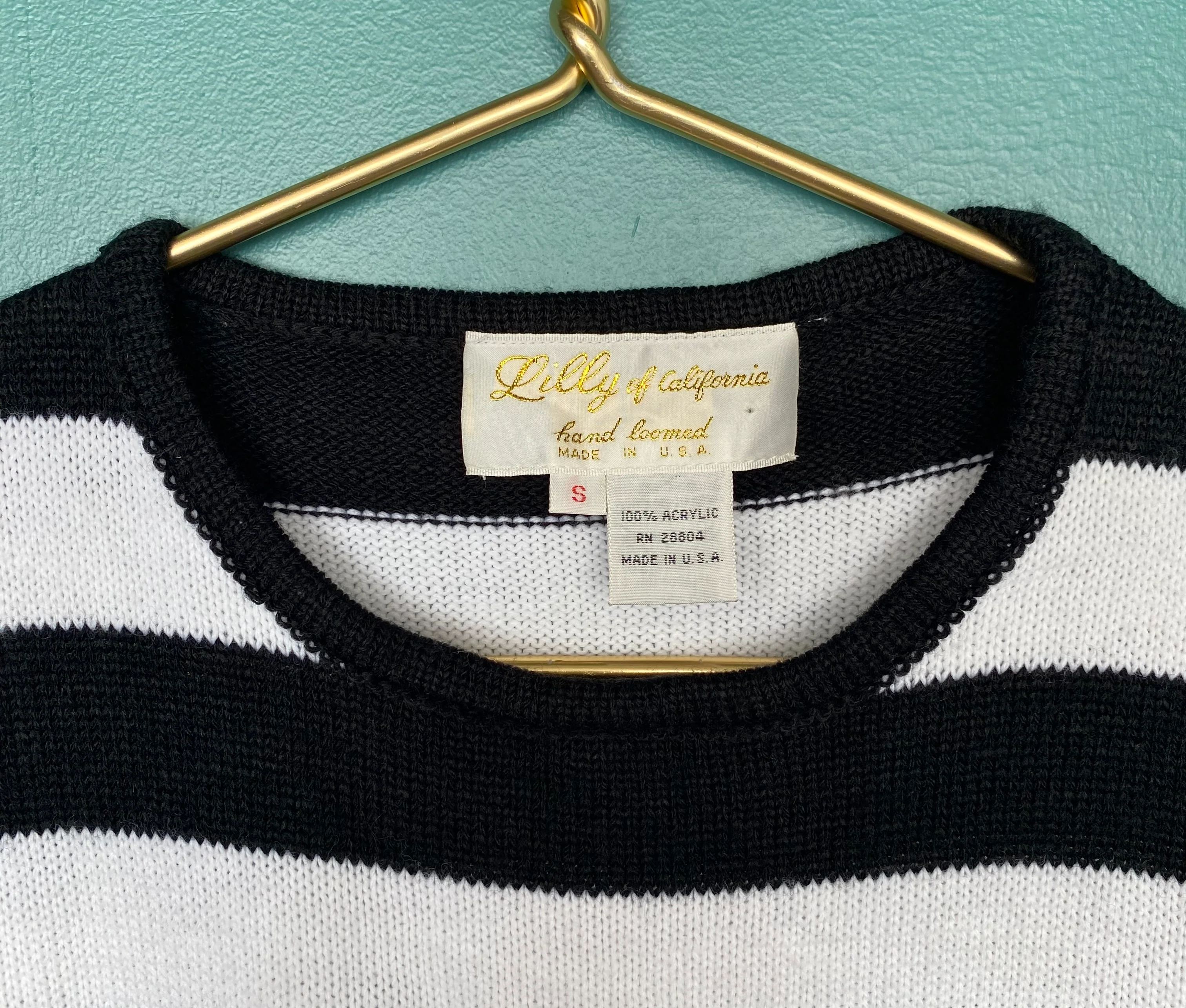 80s Striped Knit Sleeveless Top 80s Knit Sweater Vest By Lilly of California / Hand Loomed In Usa - Image 8
