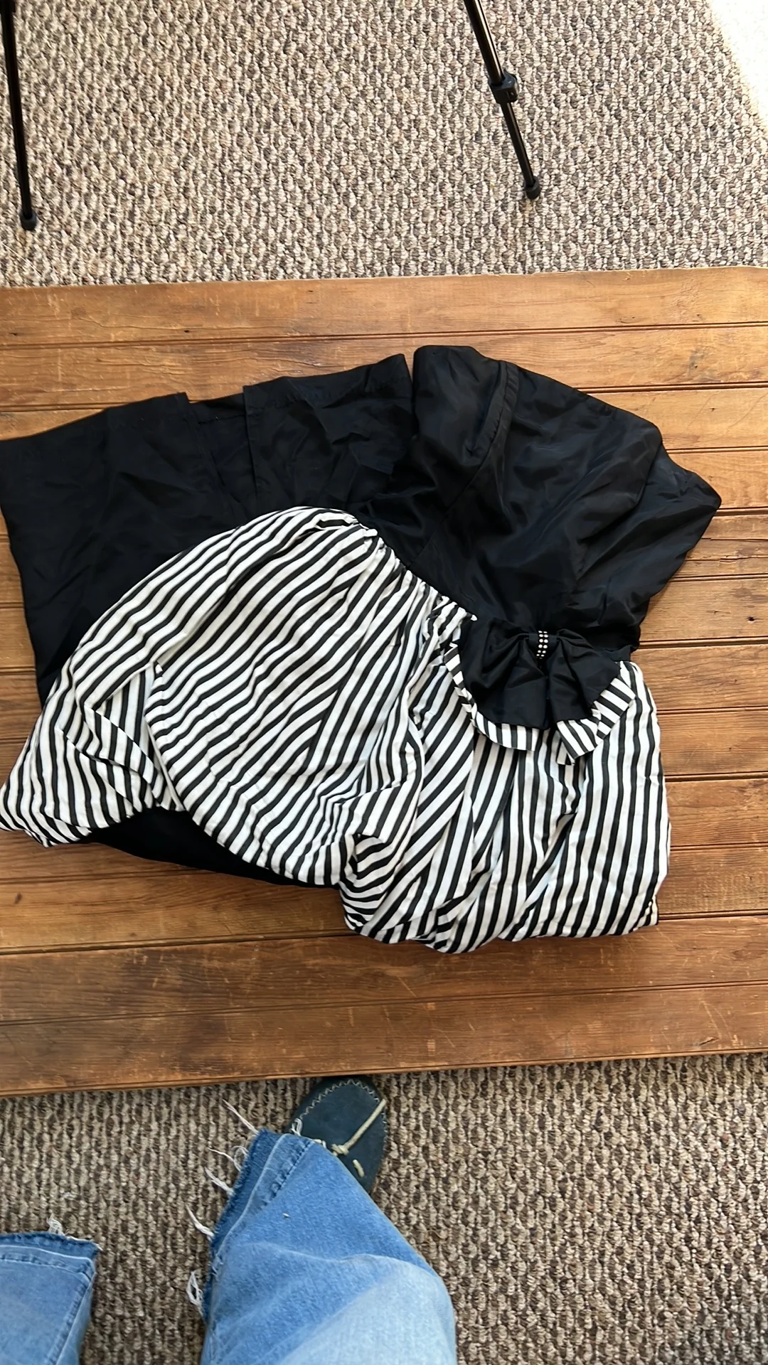 80s Striped Strapless Dress Puffy - Image 9