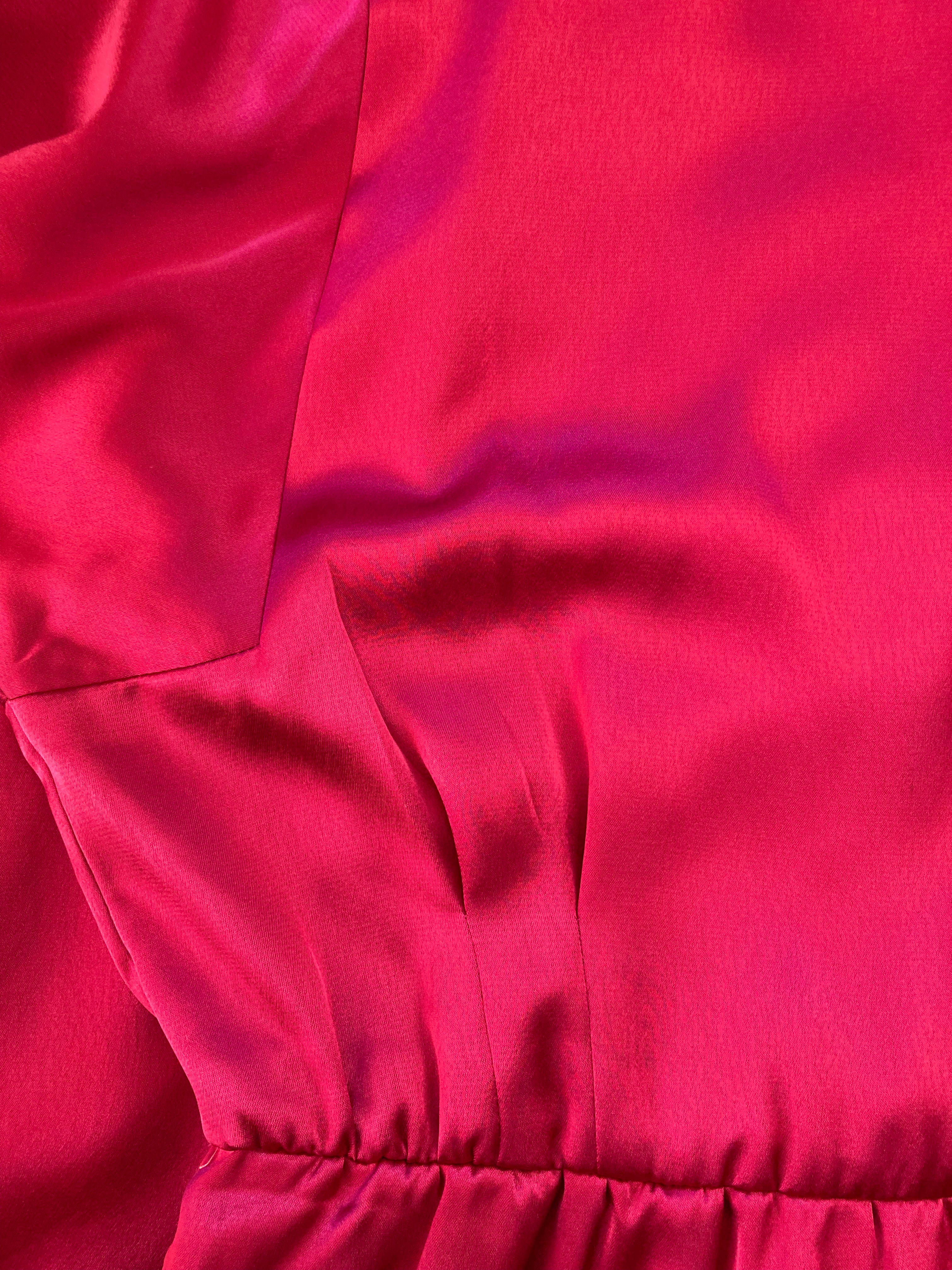 80s Sumptuous Satin Tulip Hem Dress By Liz Claiborne Dresses - Image 5