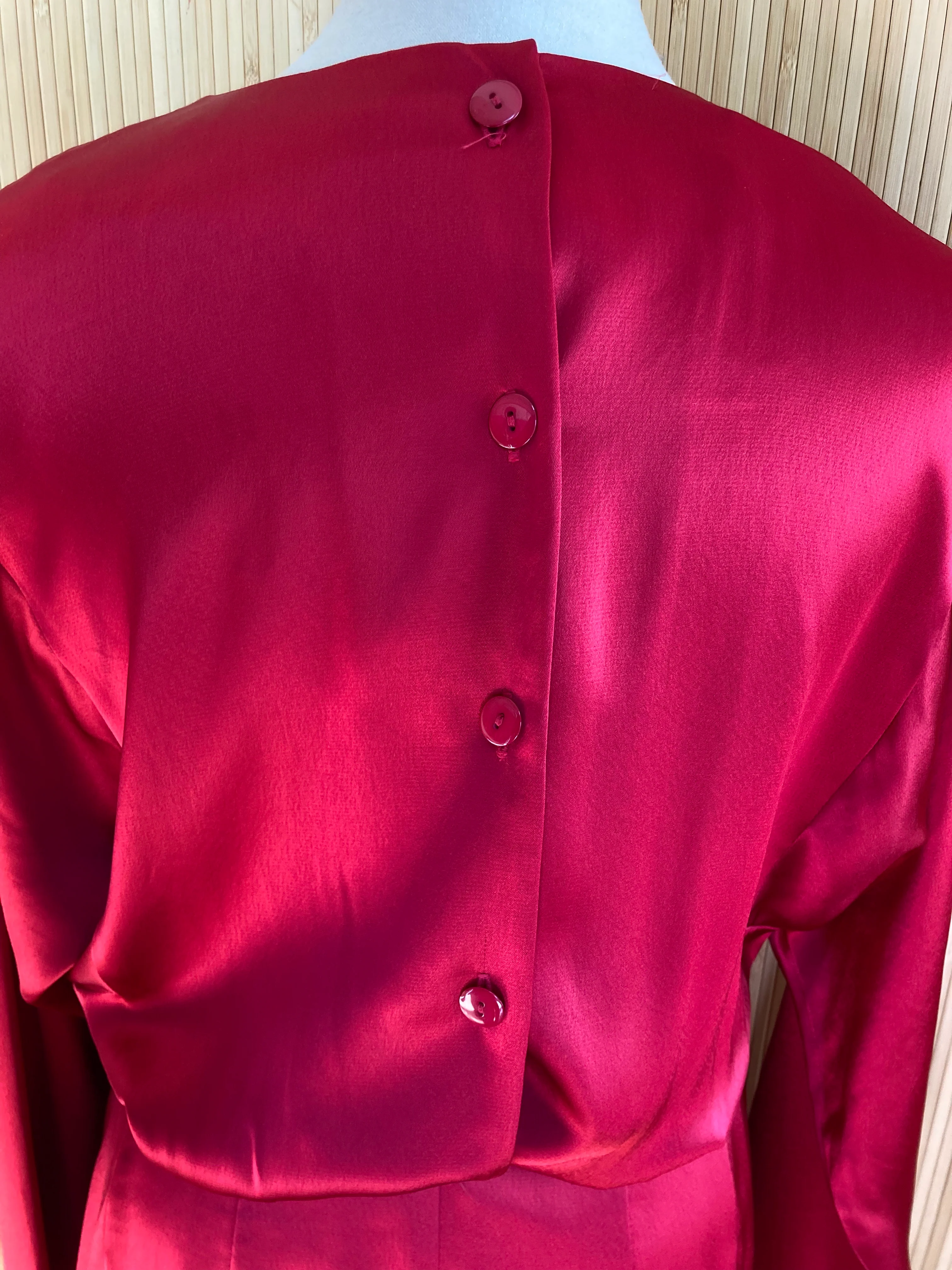 80s Sumptuous Satin Tulip Hem Dress By Liz Claiborne Dresses - Image 6