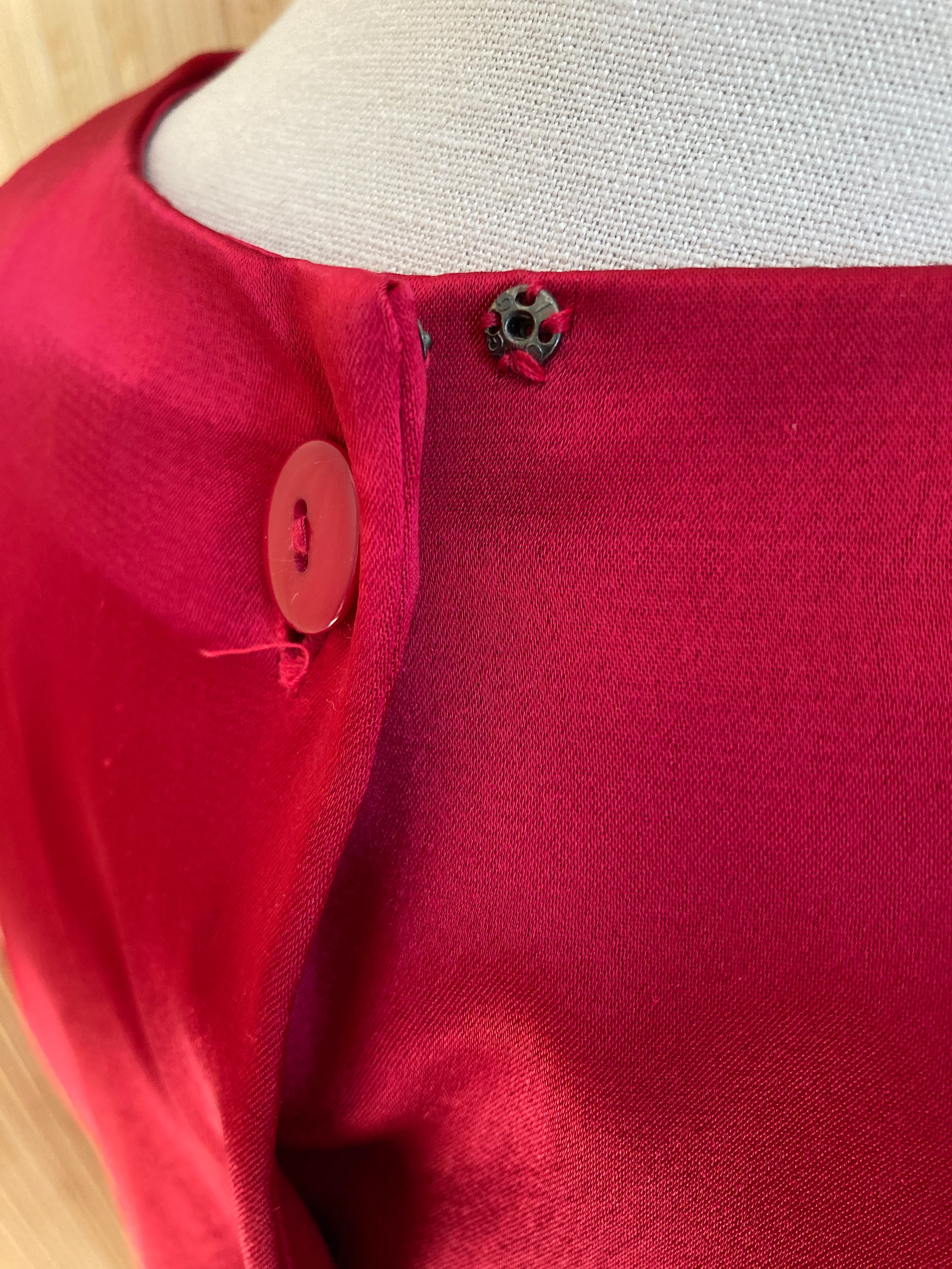 80s Sumptuous Satin Tulip Hem Dress By Liz Claiborne Dresses - Image 7