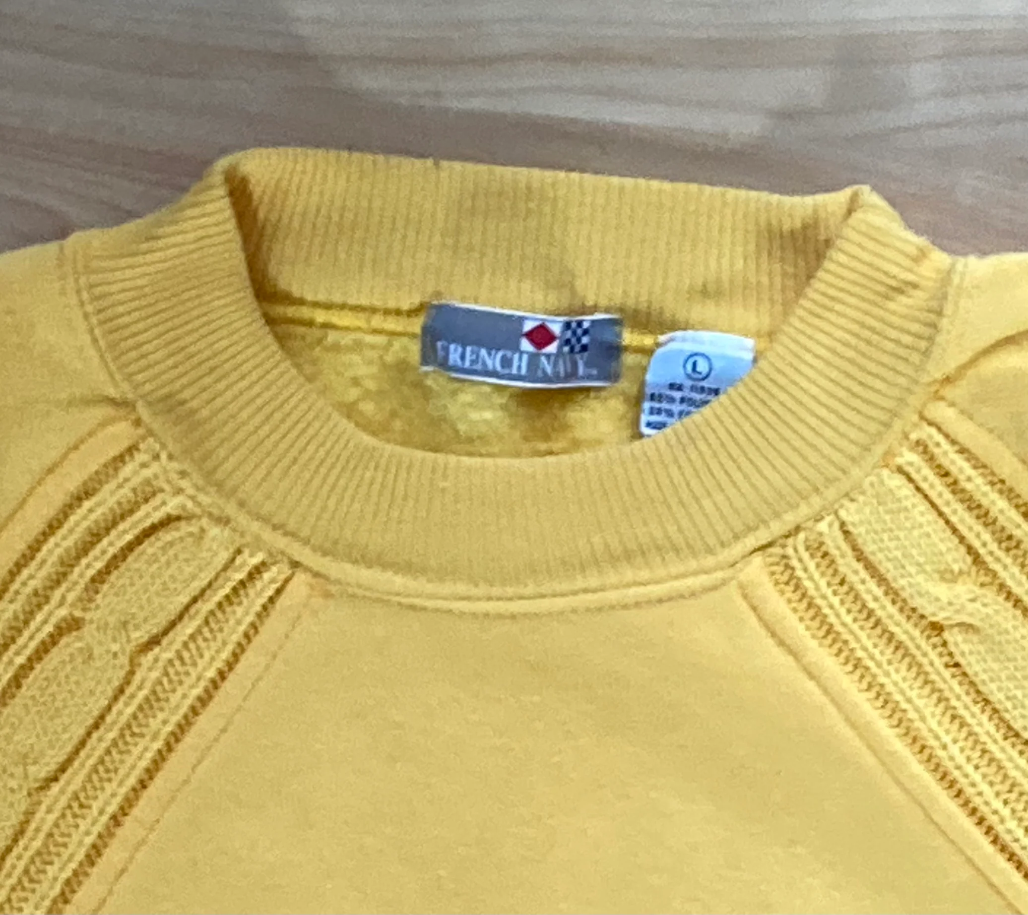 80s Sunny Sweatshirt With Cable Detail By French Navy - Image 5