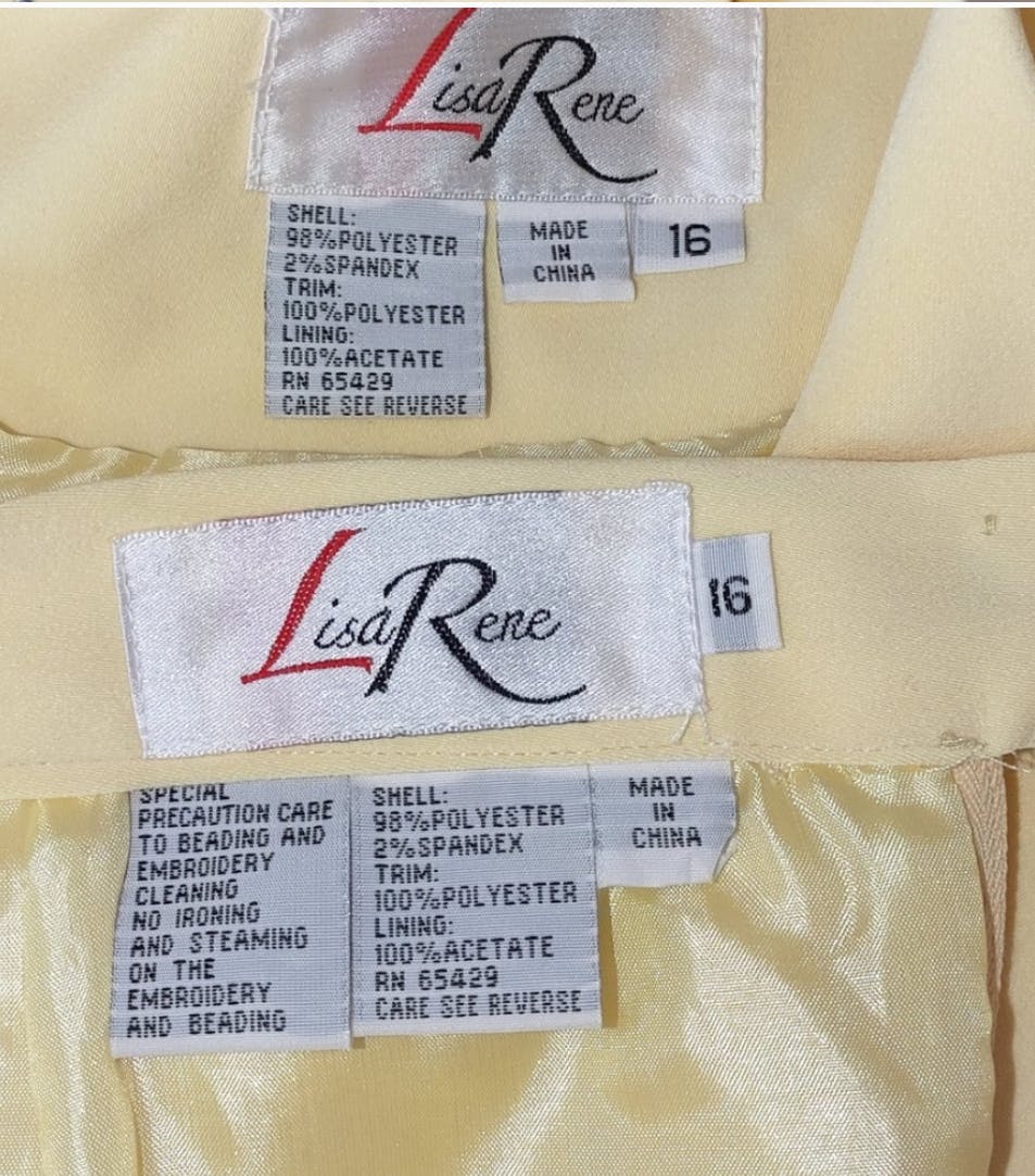 80's Buttery Yellow Tuffle Skirt Set by Lisa Rene - Image 9