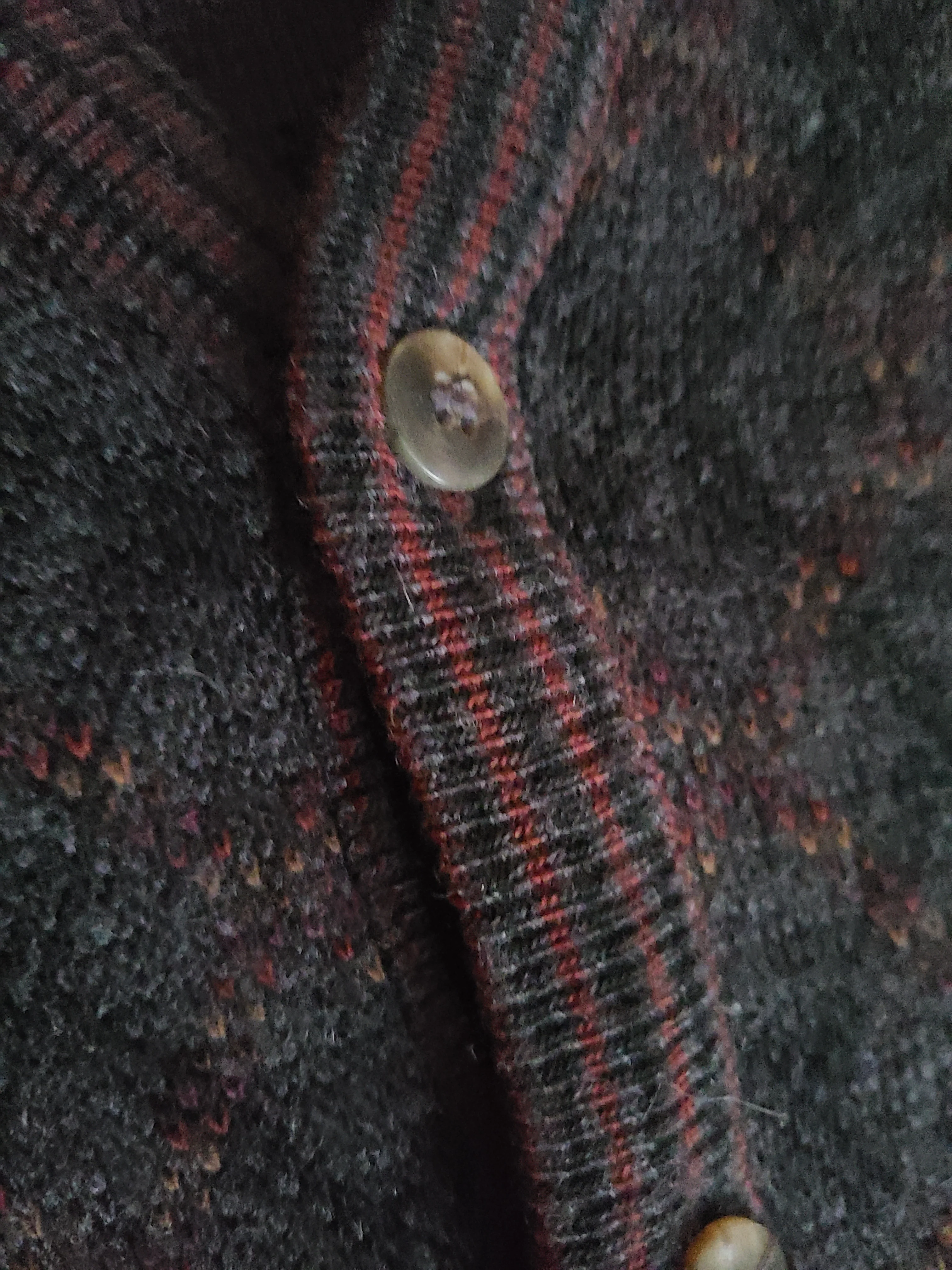 80s Sweater Vest Mens Large Wool Avrylic Argyle Gray by Florence Tricot - Image 4