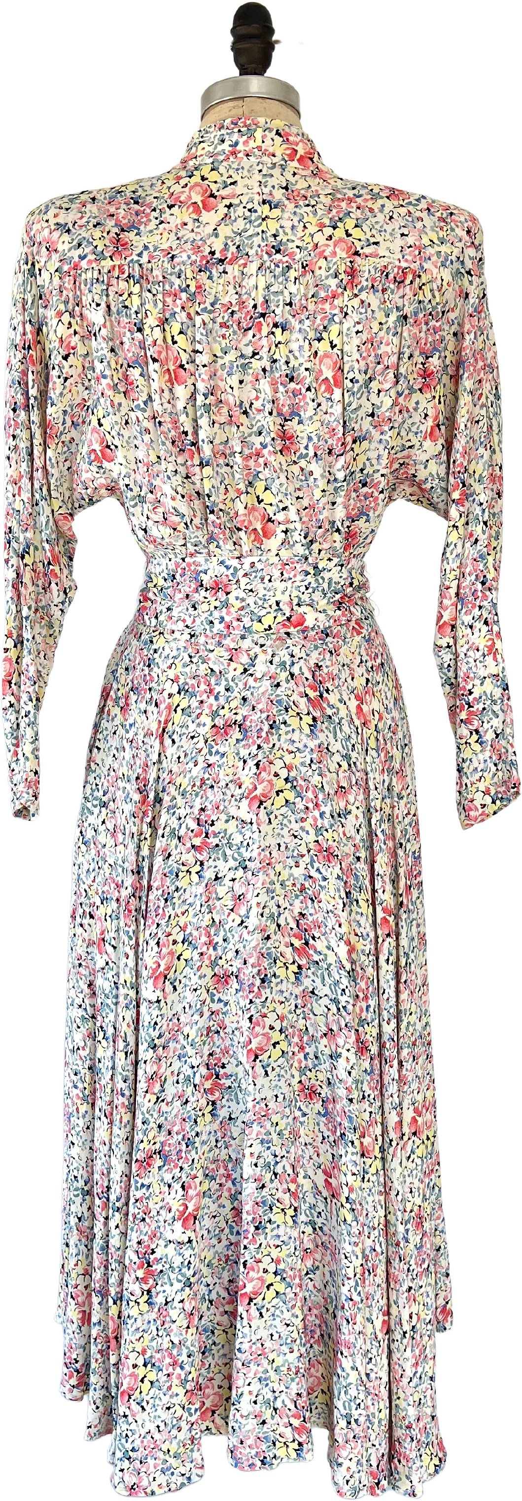 80s Sweet Floral Feminine Maxi Dress - Image 2
