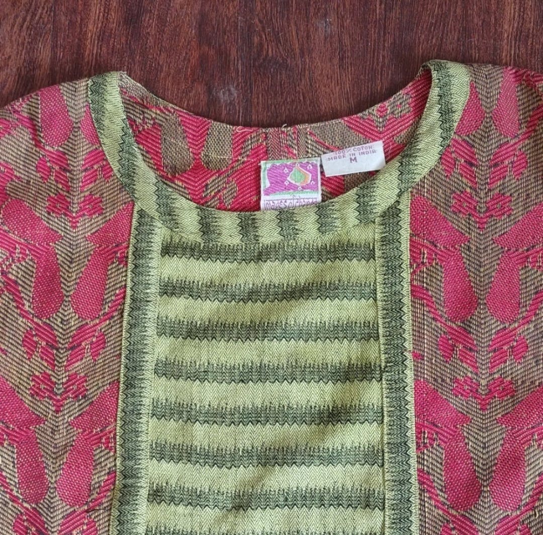 80's Tapestry Top with Leg of Mutton Sleeve by Images Of Change - Image 3