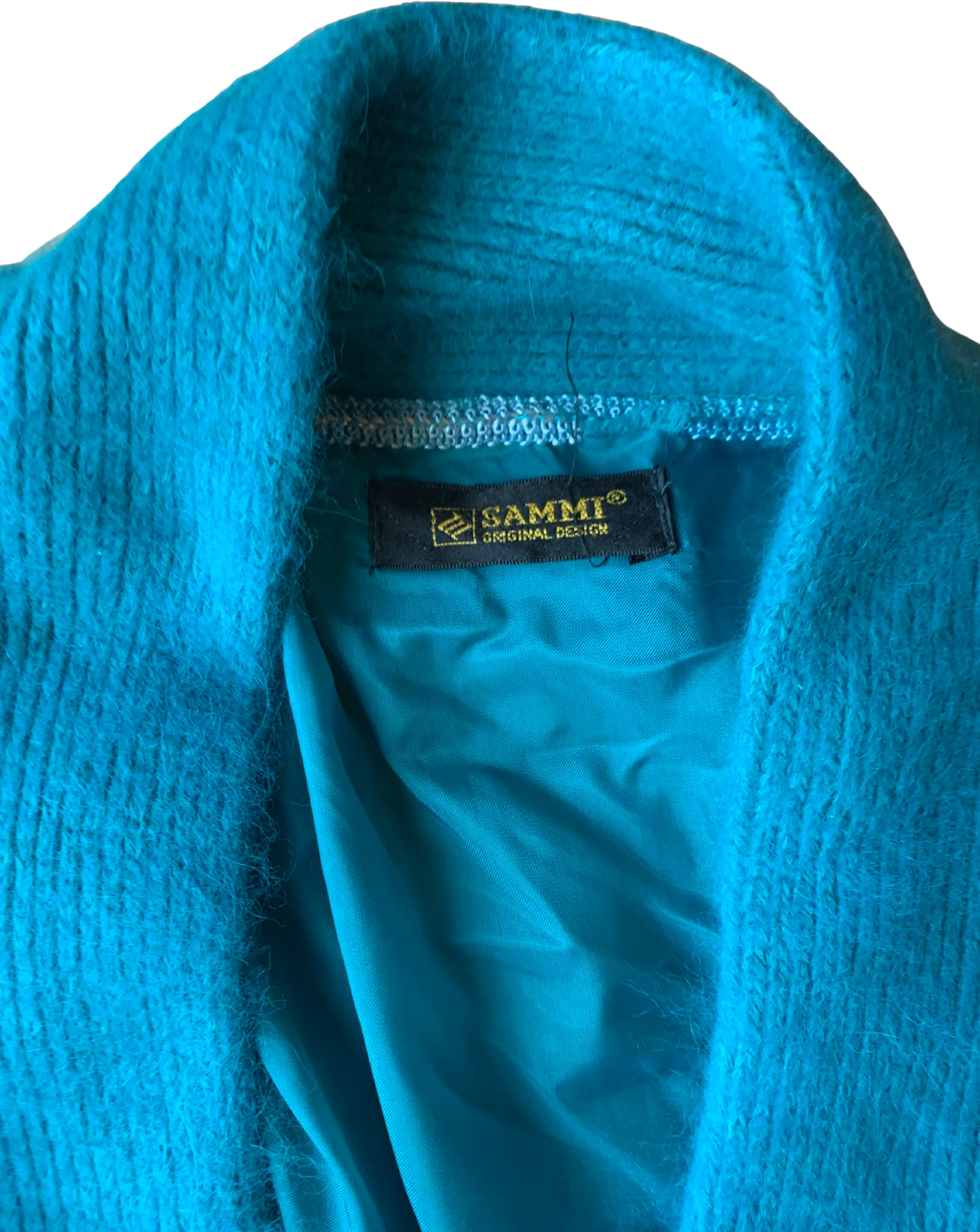 80s Teal Mohair Sweater By Sammi - Image 2
