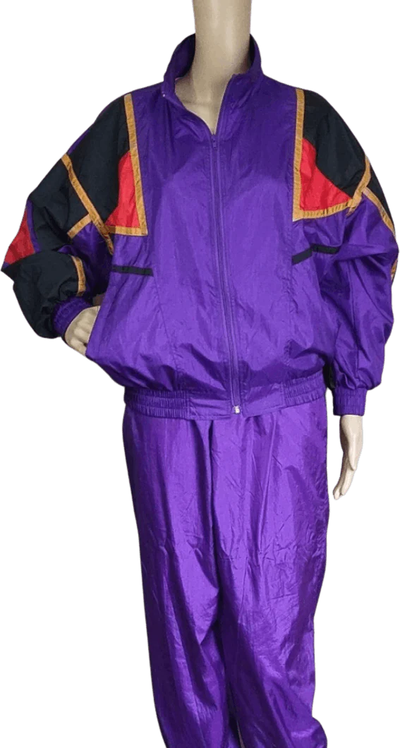 80's Purple Two Piece Jogger Set