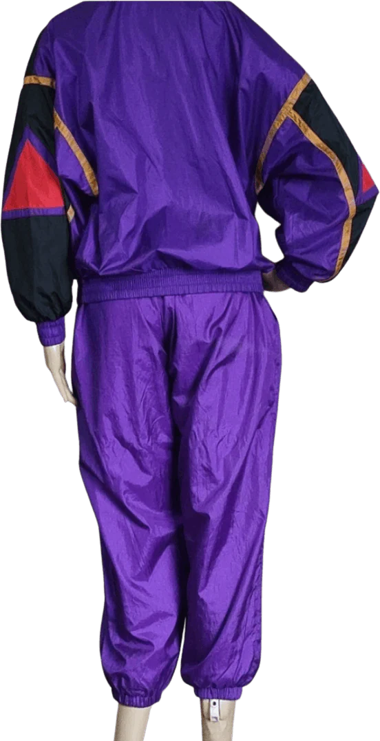 80's Purple Two Piece Jogger Set - Image 2
