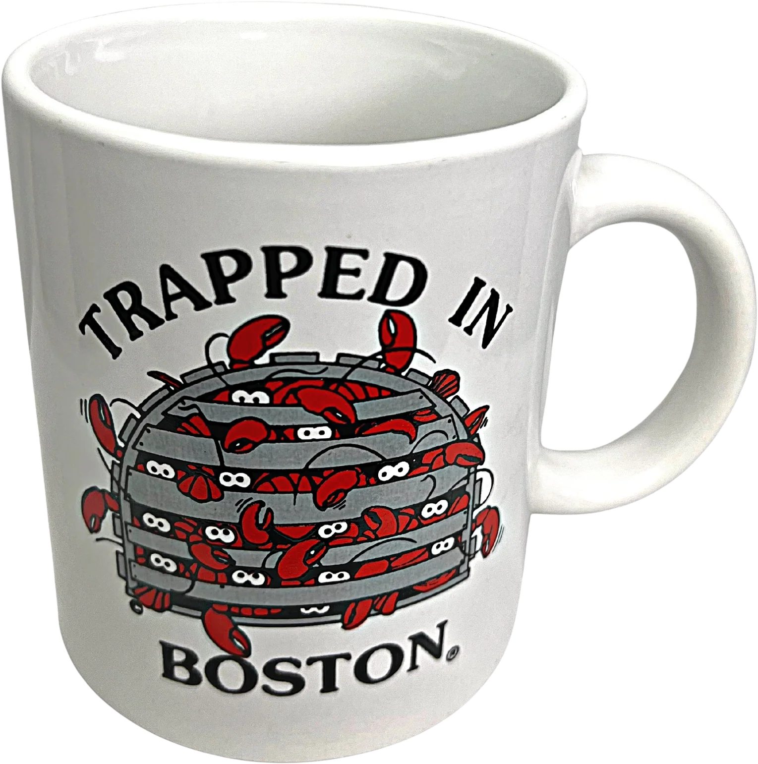 80s Trapped In Boston Mass Lobster 10oz Coffee Mug - Image 2