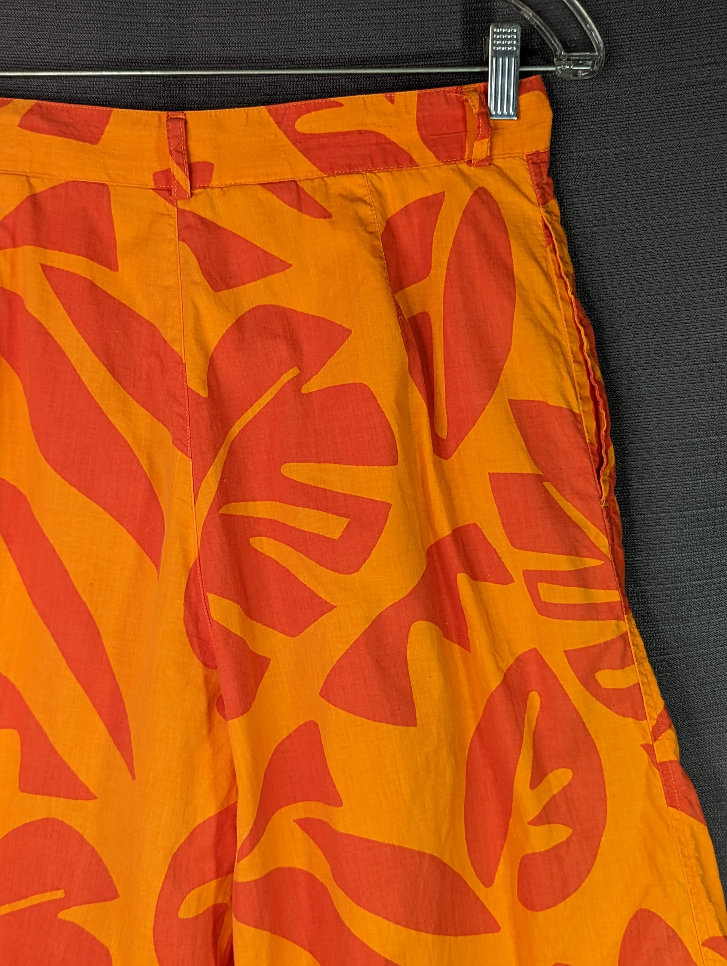 80s Tropical High Waisted Wide Leg Pleated Shorts By Calvin Klein - Image 12