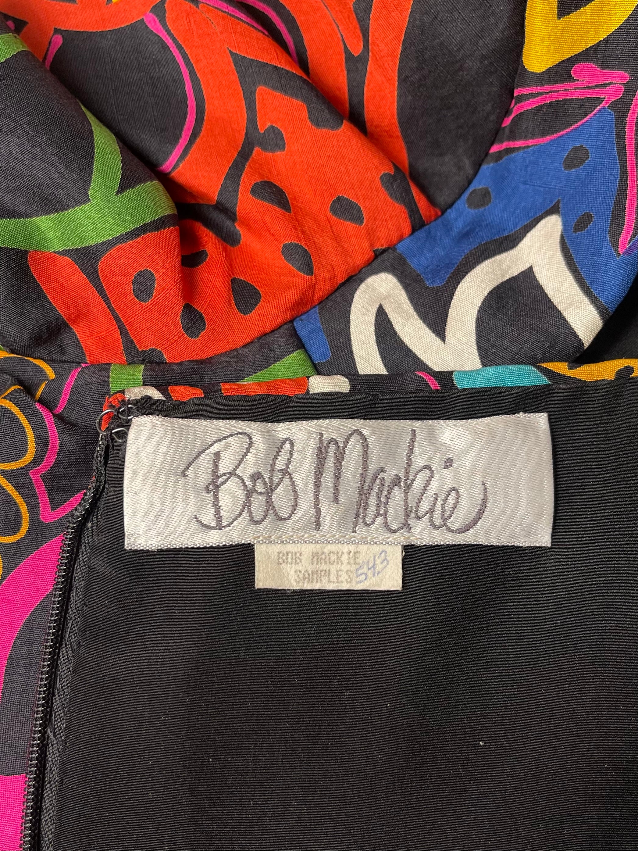 80s Tropicana Floral Navy Mini By Bob Mackie - Image 5