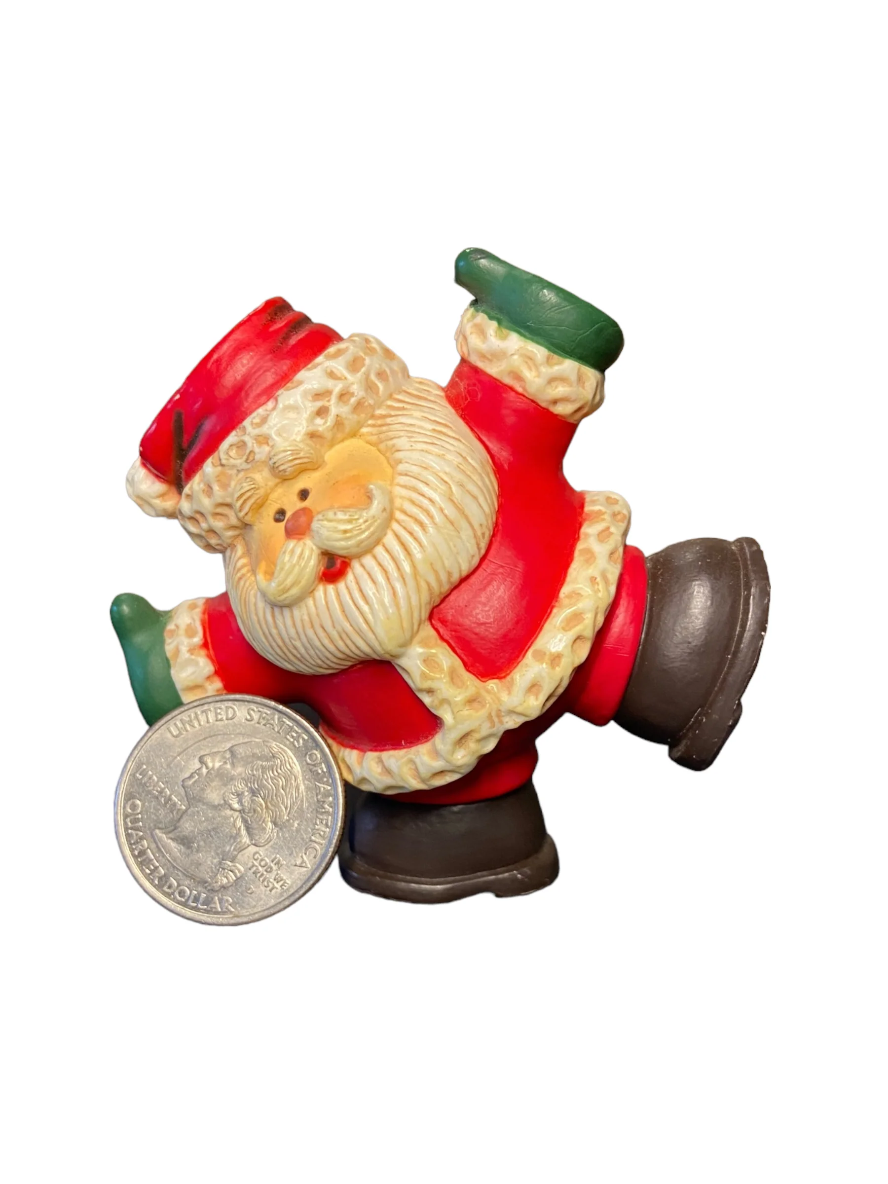 80s Tumbling Santa Christmas Merry Miniature 1982 By Hallmark - Image 5