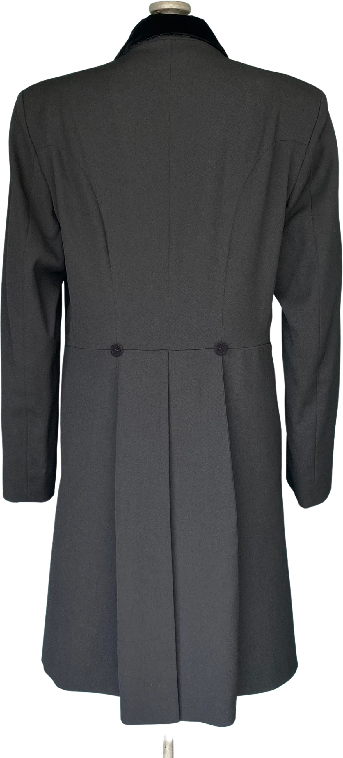 80s Tuxedo Blazer Black Wool Tails Retro Womens Blazer By Manuel Collection - Image 2