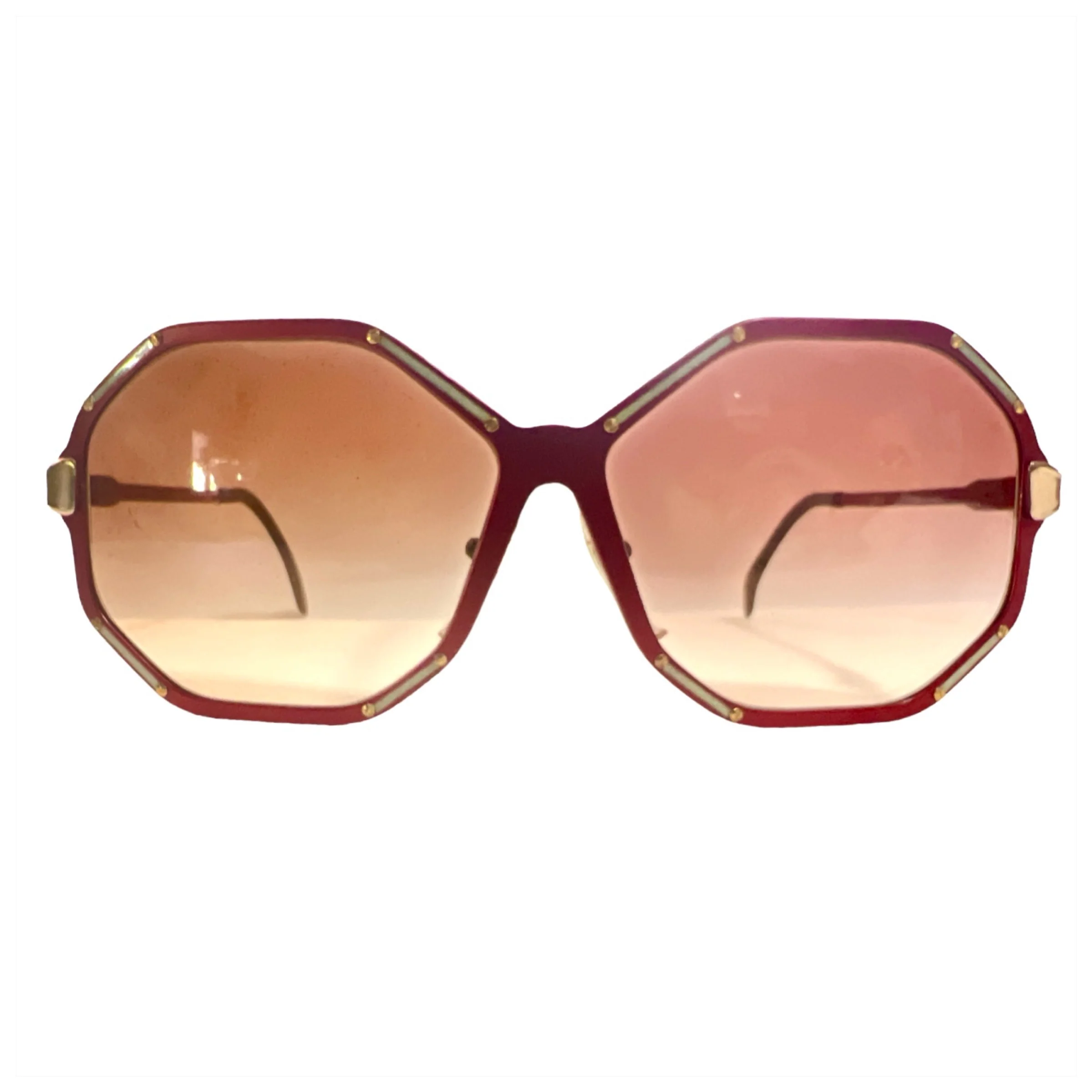 80s Ultra Harem Red Metal Sunglasses Made In Germany By Ultra - Image 5