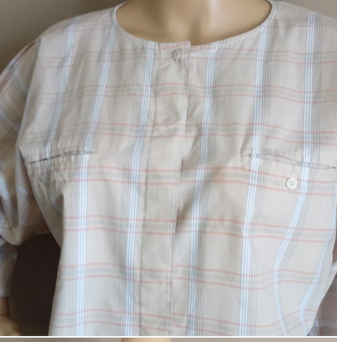 90's Muted Checked Top by Josephine - Image 4