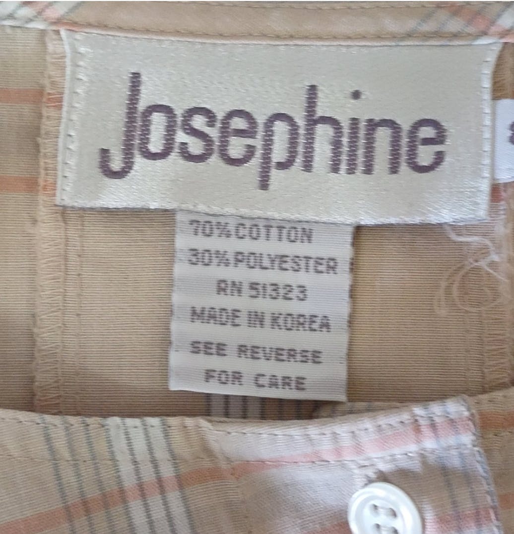 90's Muted Checked Top by Josephine - Image 6