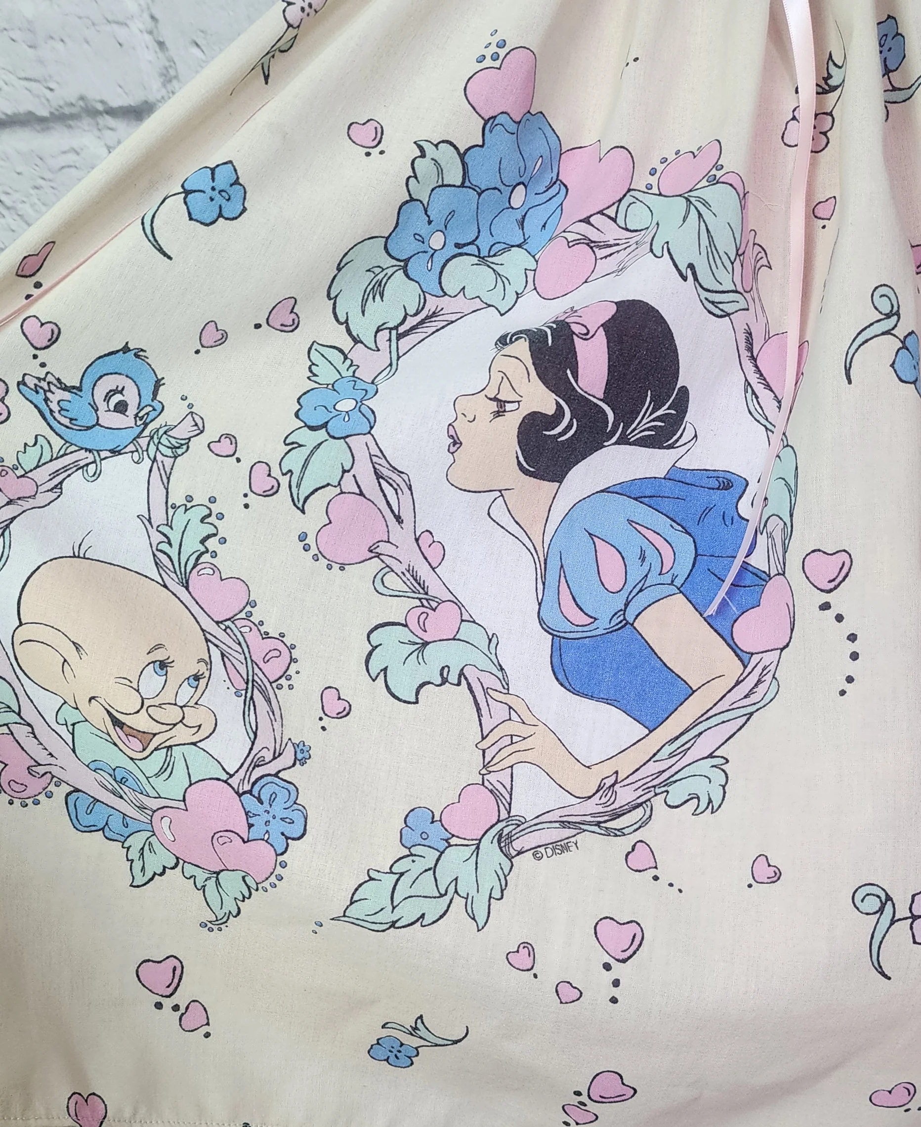 80s Upcycled 80s Snow White Print Pinup Dress - Image 10