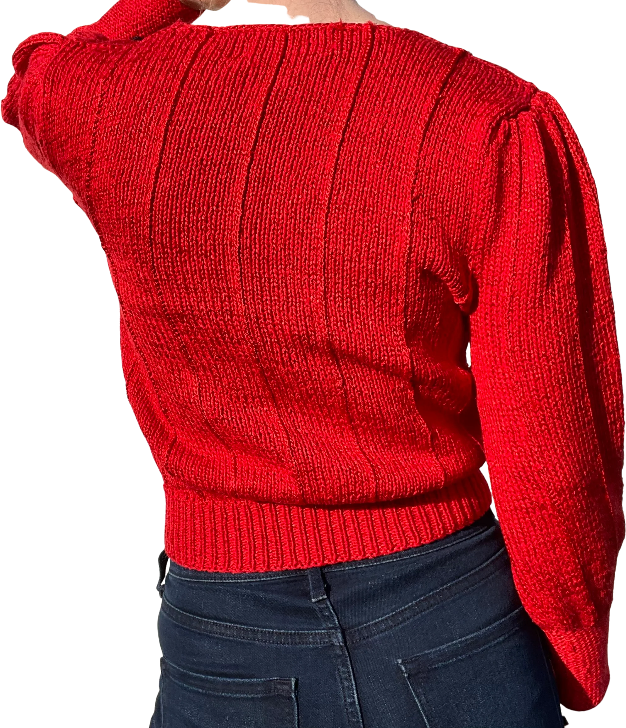 80s Vintage 1980 S Bedazzled Wool Blend Sweater By Nannell - Image 2