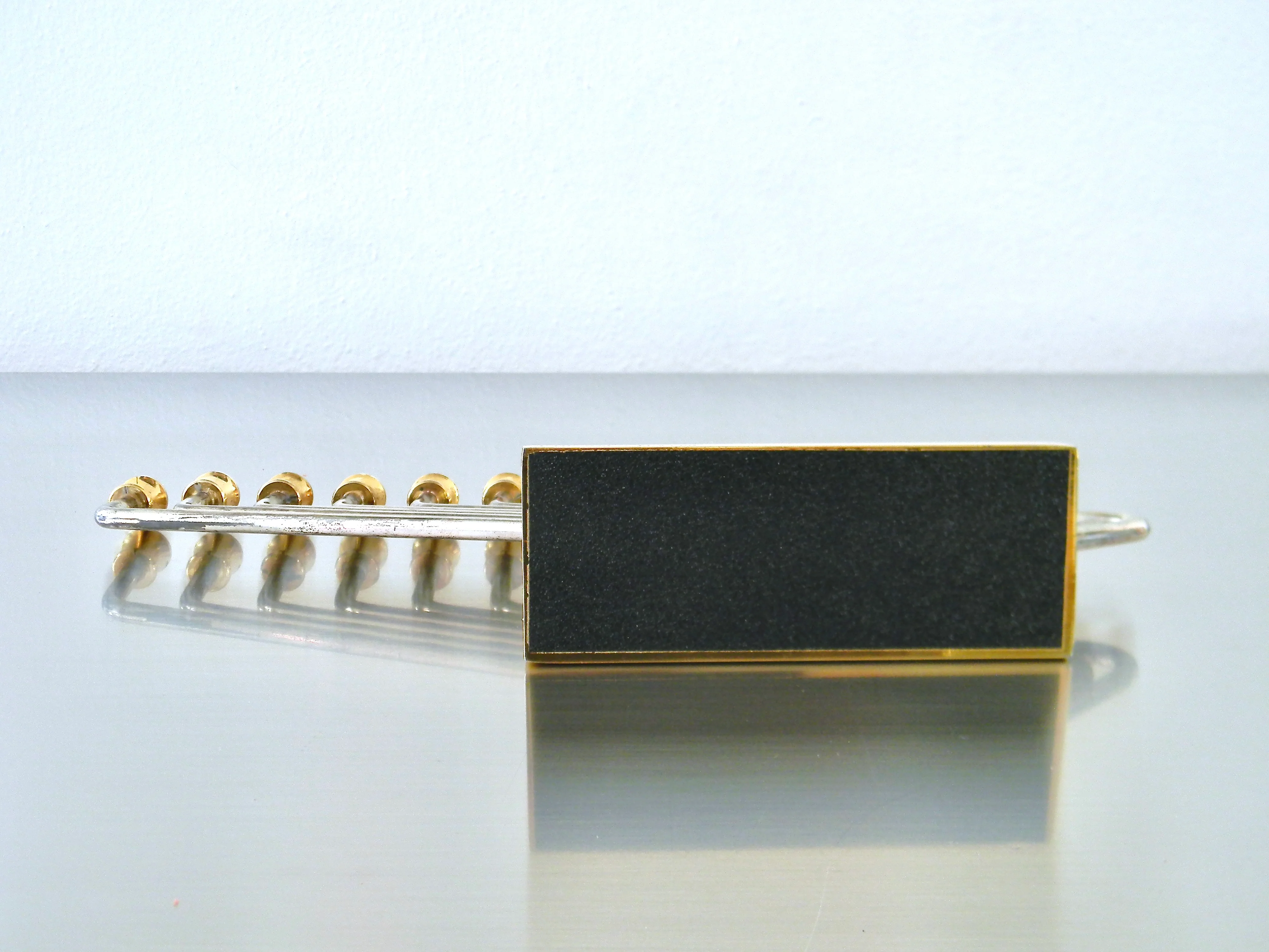 80s Vintage Karshi Two Tone Modernist Menorah by Karshi - Image 13