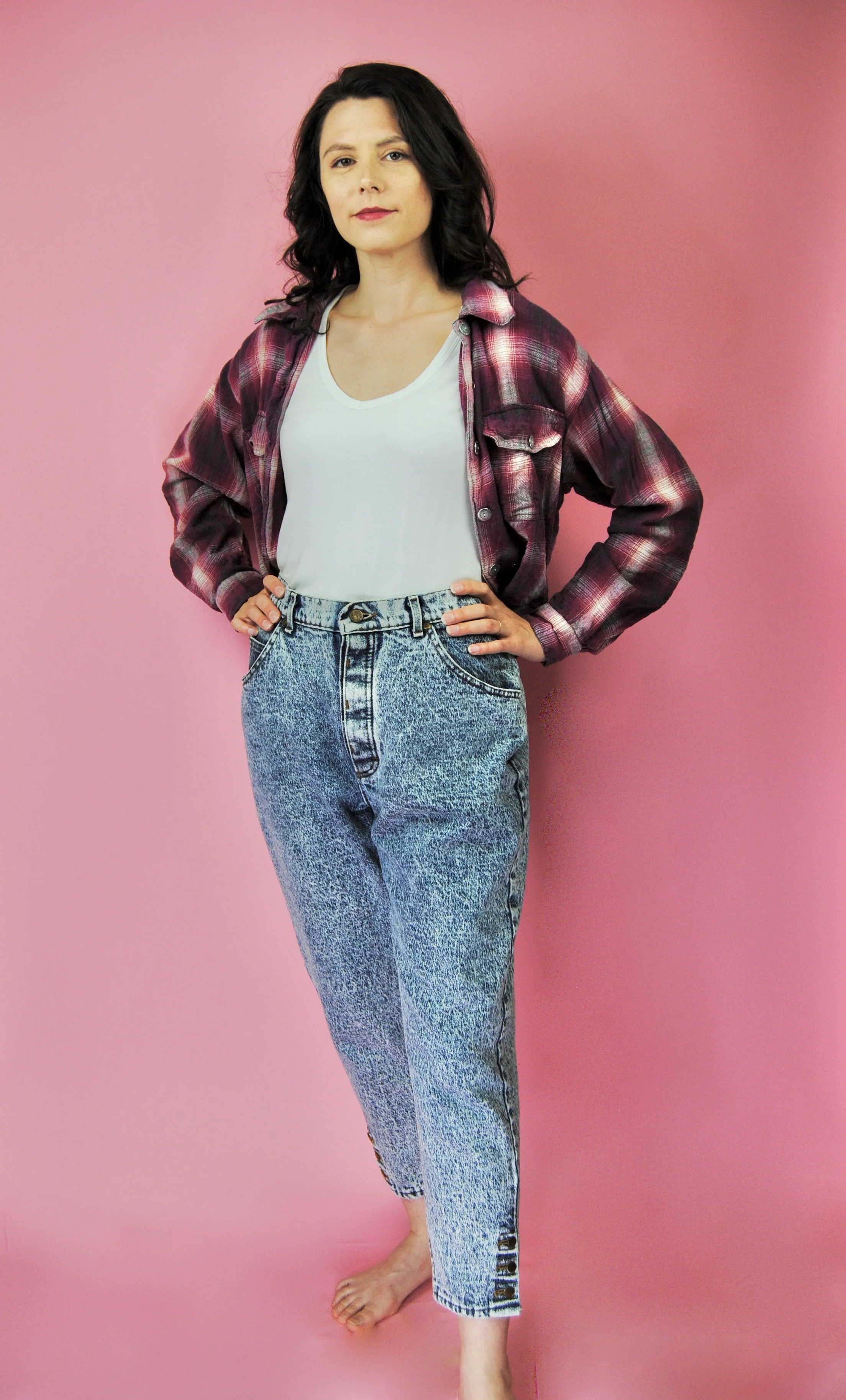 80s Vintage Acid Wash Jeans By Lee - Image 4