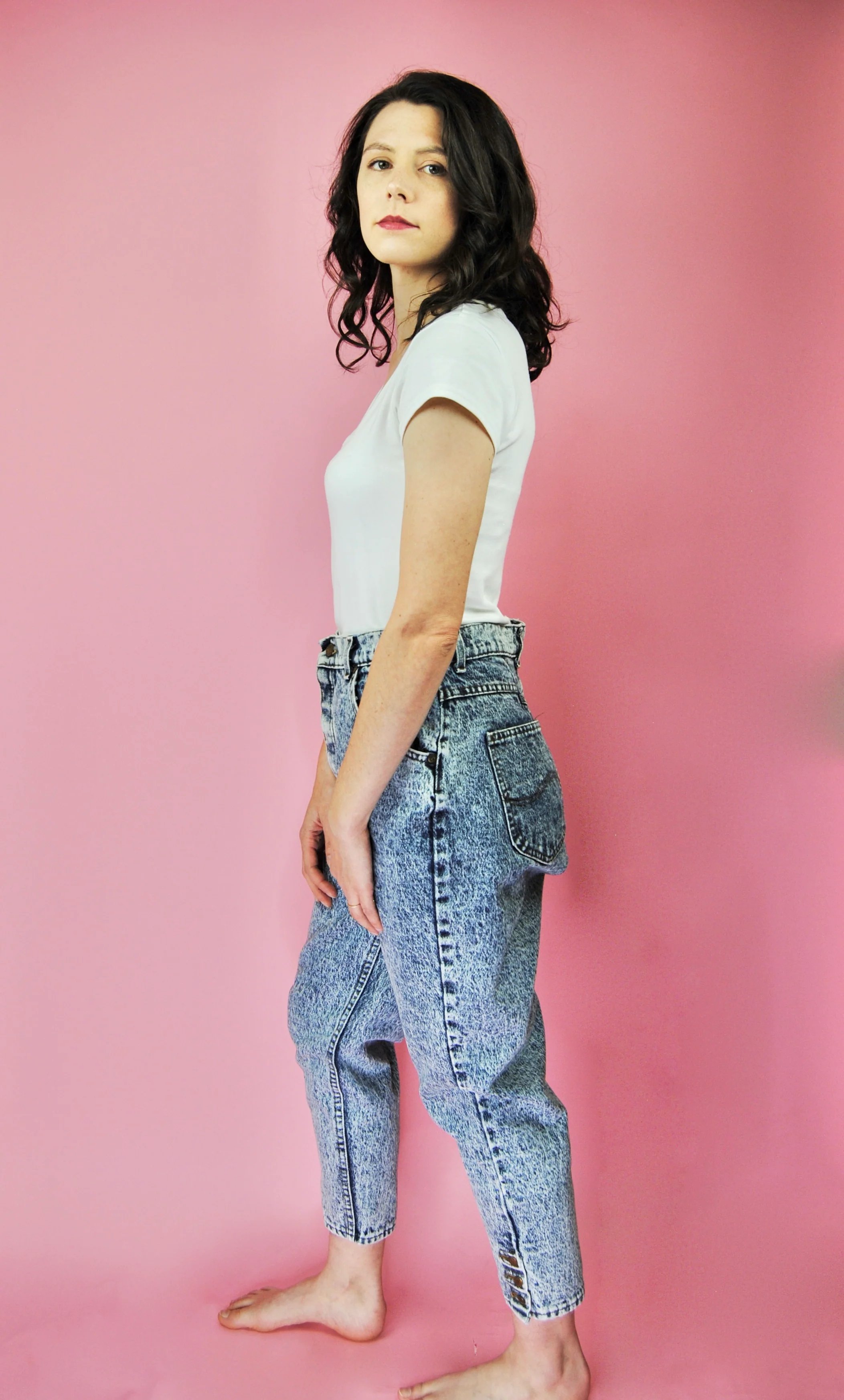 80s Vintage Acid Wash Jeans By Lee - Image 5