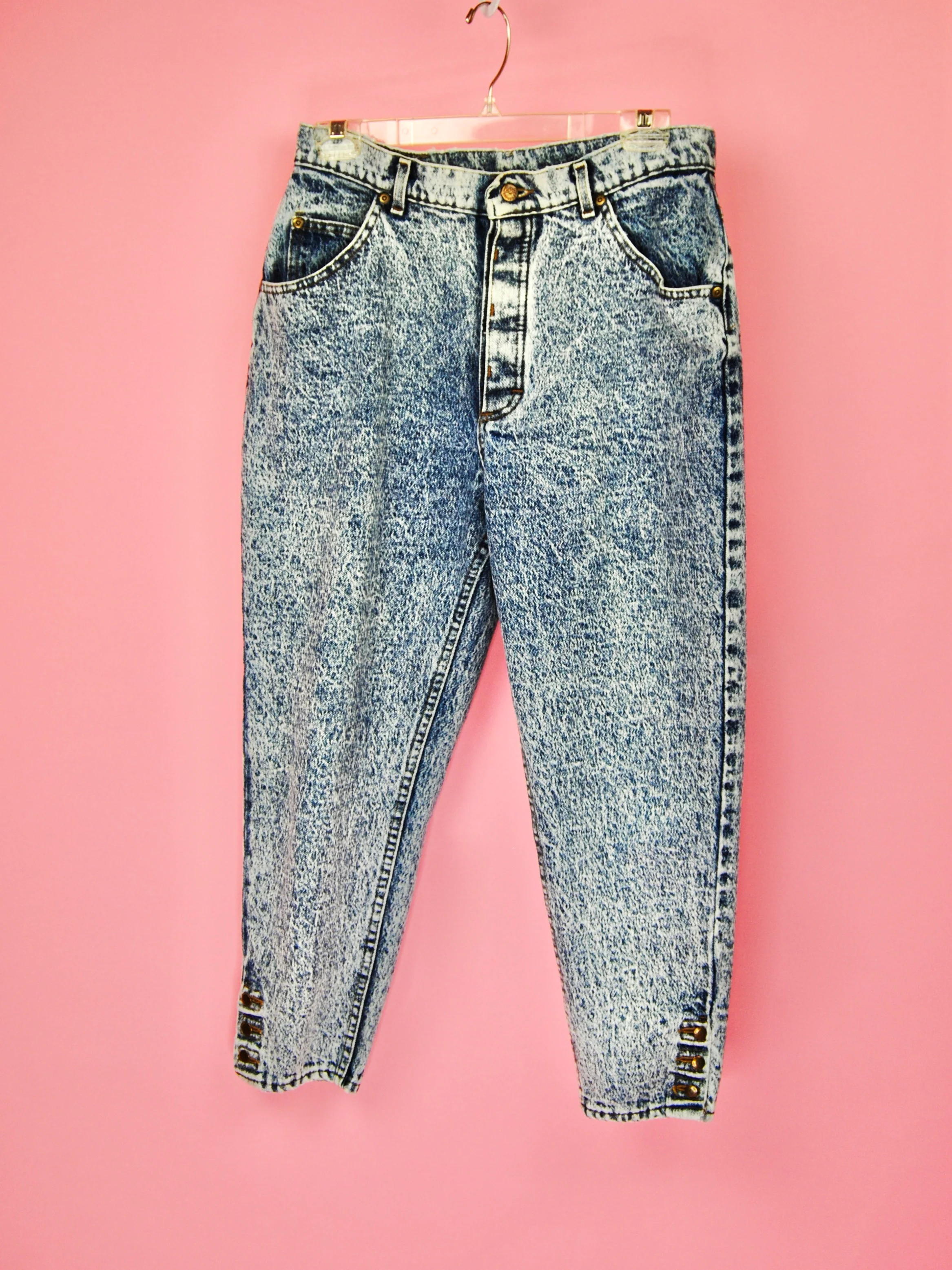 80s Vintage Acid Wash Jeans By Lee - Image 7