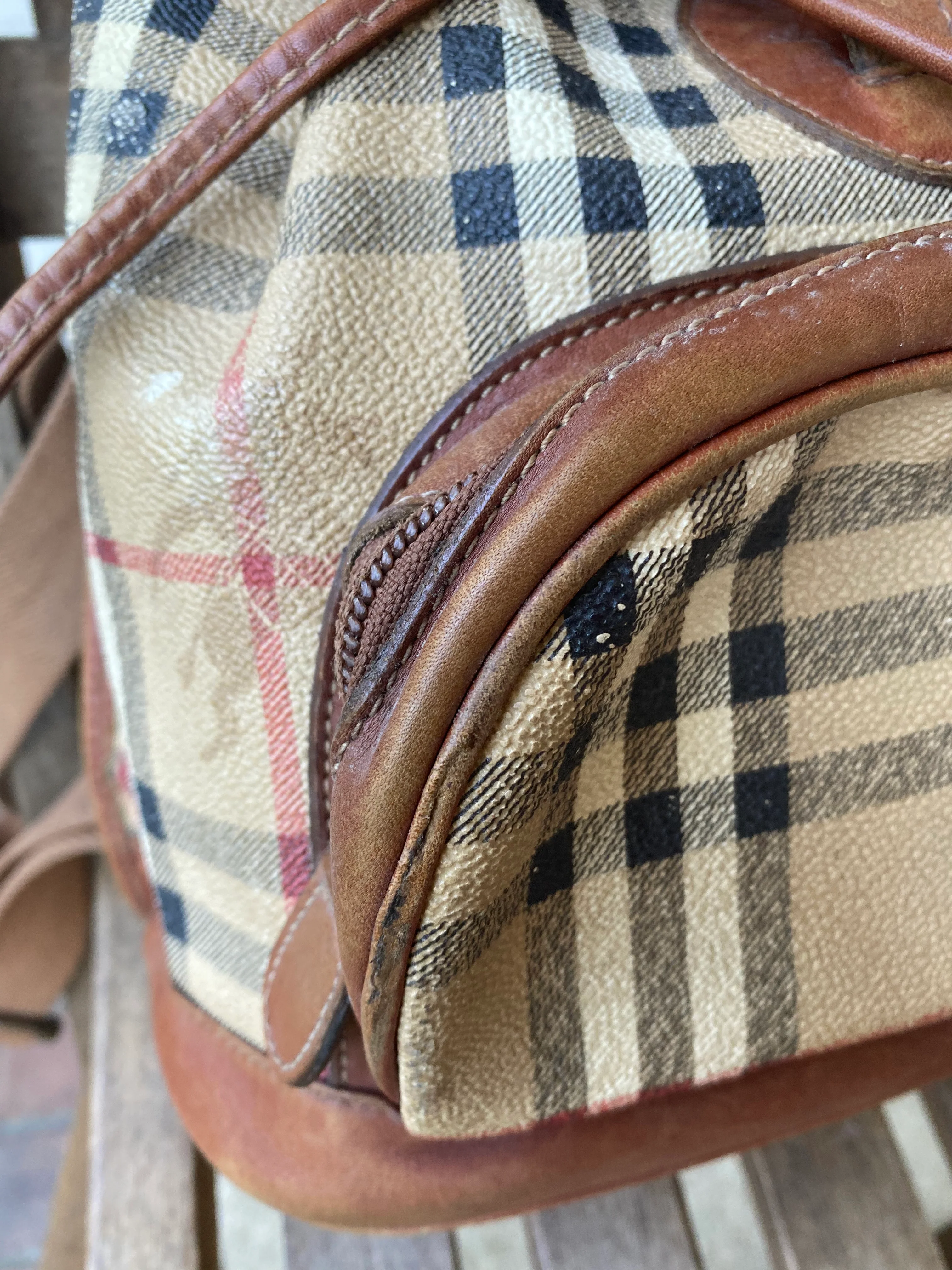 80s Vintage Backpack By Burberry - Image 3