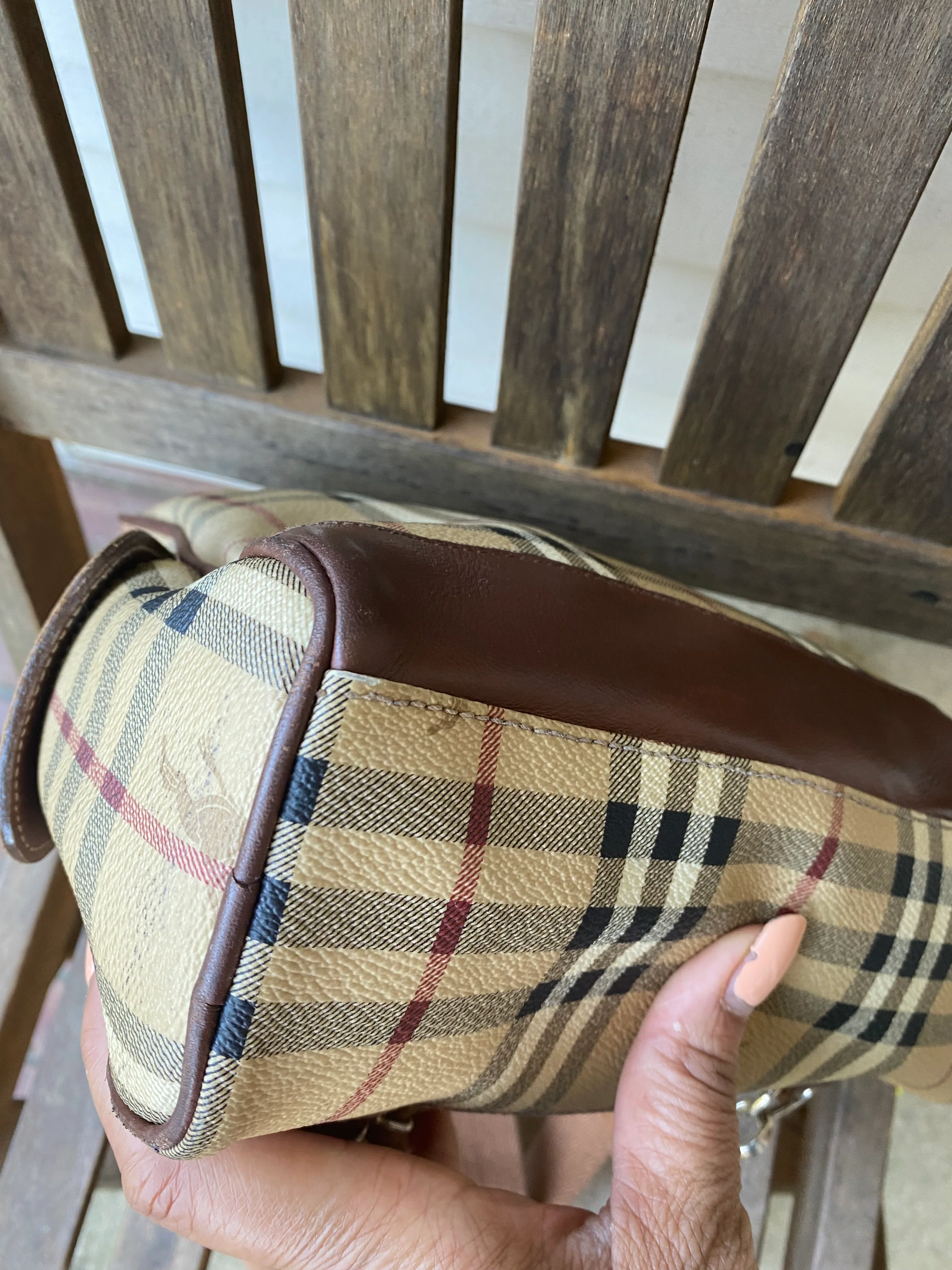80s Vintage Backpack By Burberry - Image 9